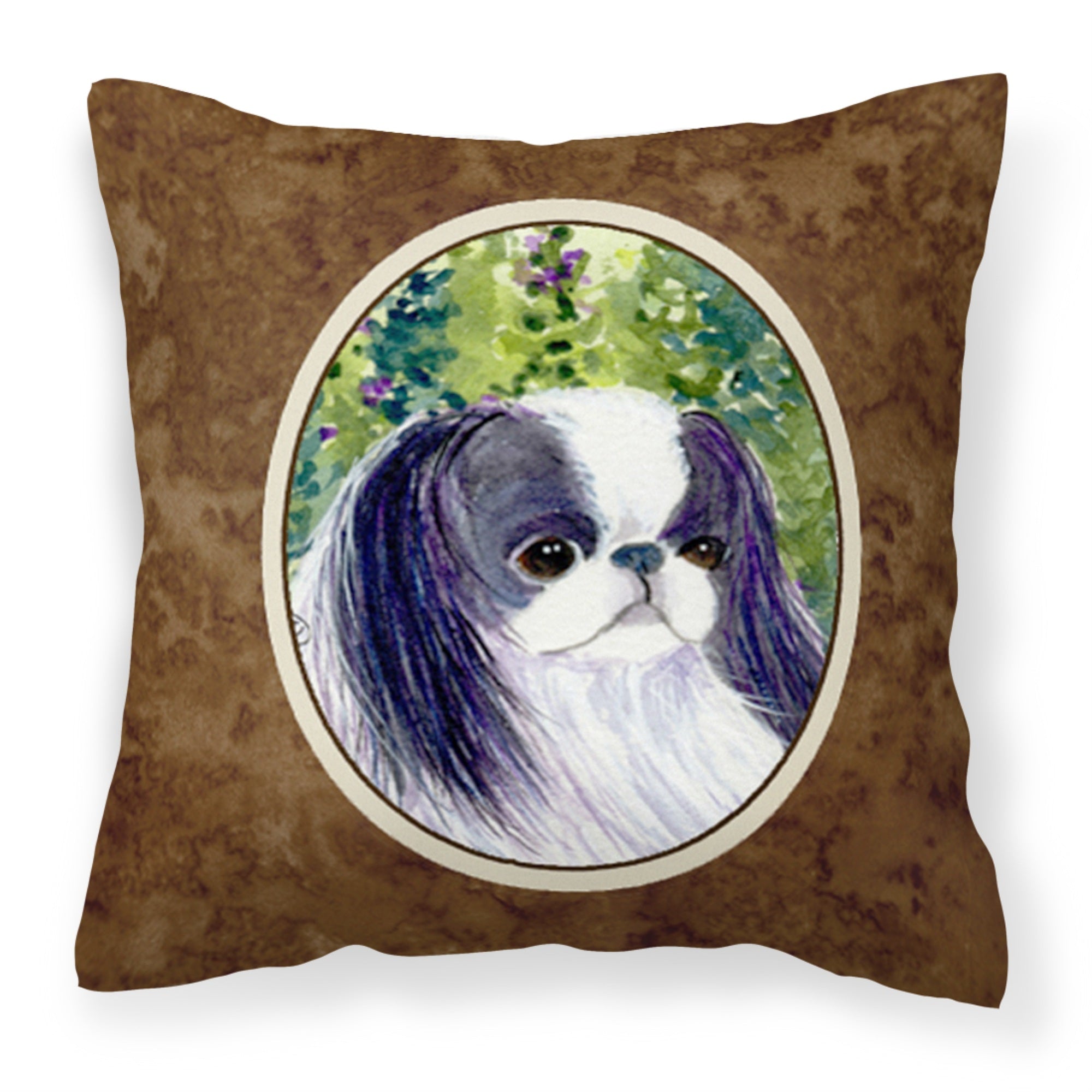 Caroline'S Treasures Ss8730Pw1414 Japanese Chin Decorative Canvas Fabric Pillow, Large, Multicolor