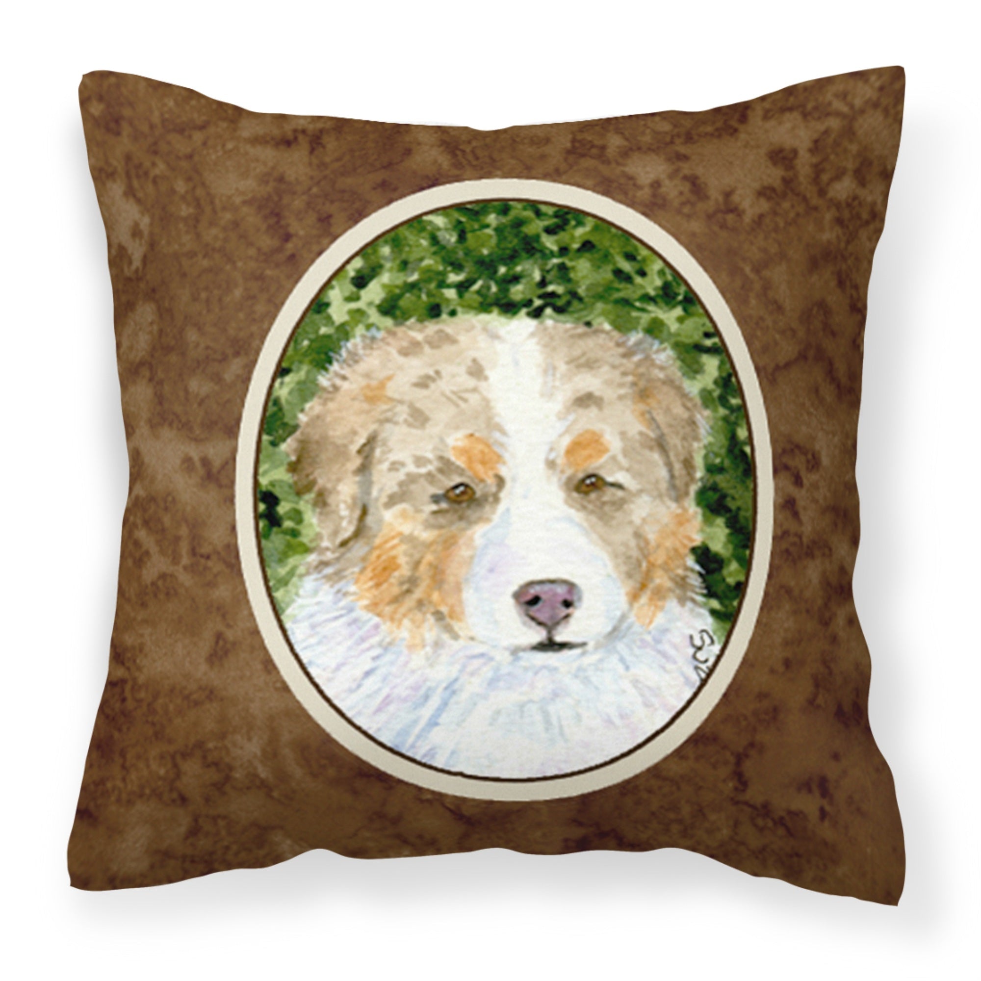 Caroline'S Treasures Ss8732Pw1414 Australian Shepherd Decorative Canvas Fabric Pillow, Large, Multicolor