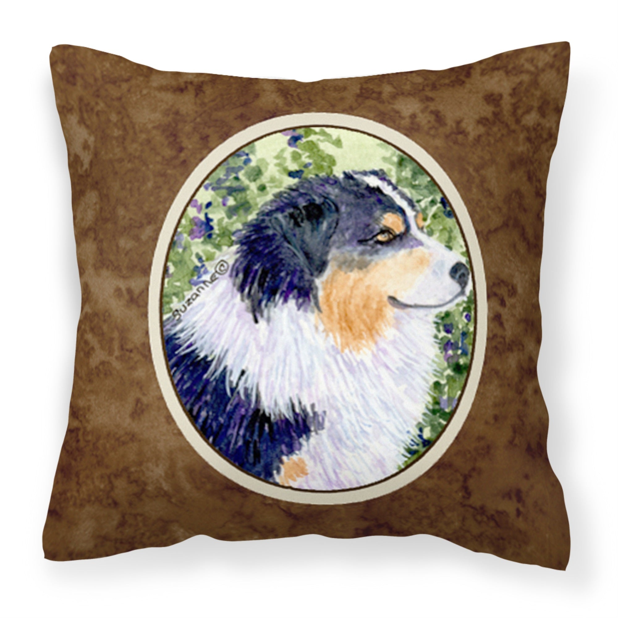 Caroline'S Treasures Ss8737Pw1414 Australian Shepherd Decorative Canvas Fabric Pillow, Large, Multicolor