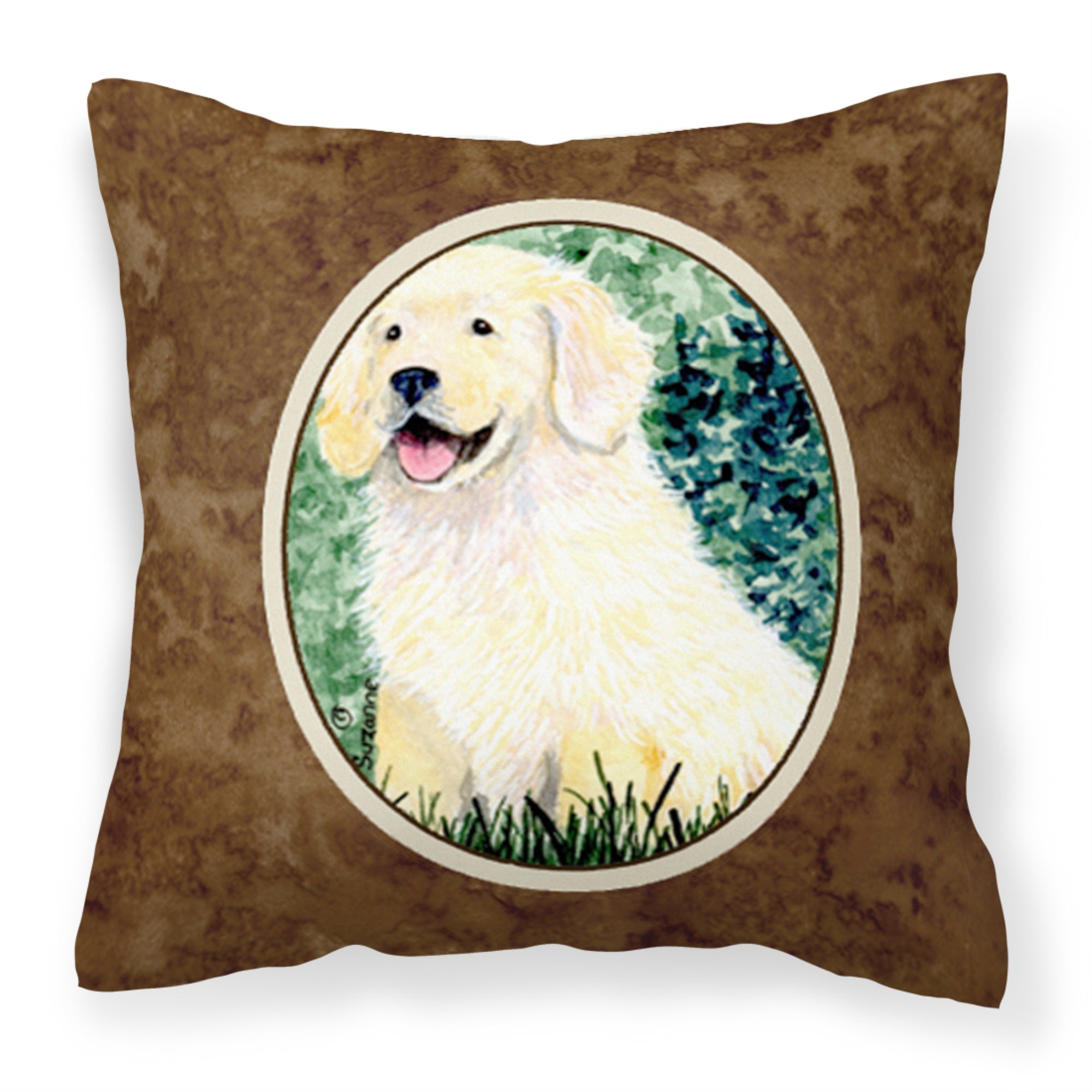 Caroline'S Treasures Ss8739Pw1414 Golden Retriever Decorative Canvas Fabric Pillow, Large, Multicolor