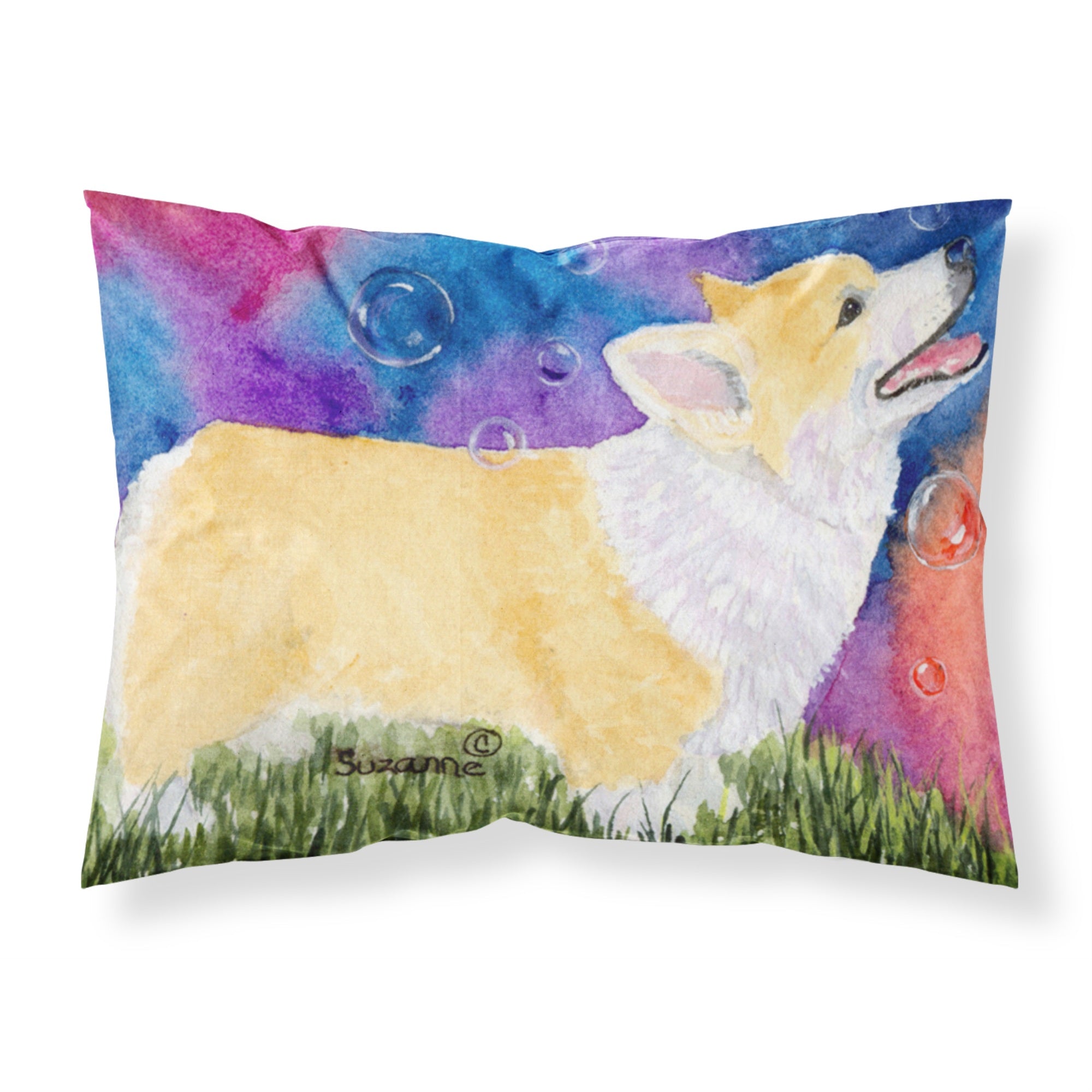 Caroline'S Treasures Ss8751Pillowcase Corgi Moisture Wicking Fabric Standard Pillowcase, Large, Multicolor