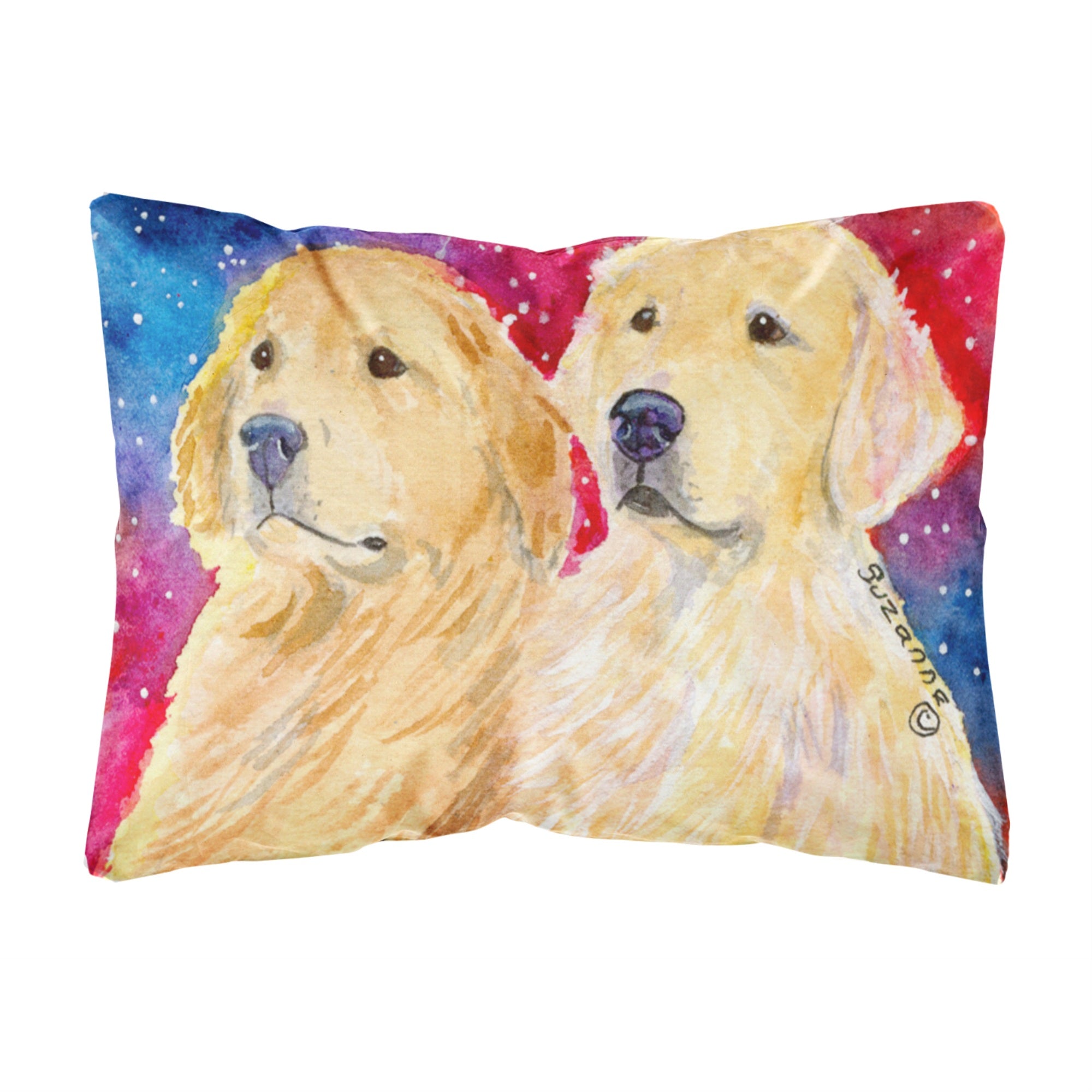 Caroline'S Treasures Ss8754Pw1216 Golden Retriever Decorative Canvas Fabric Pillow, Large, Multicolor