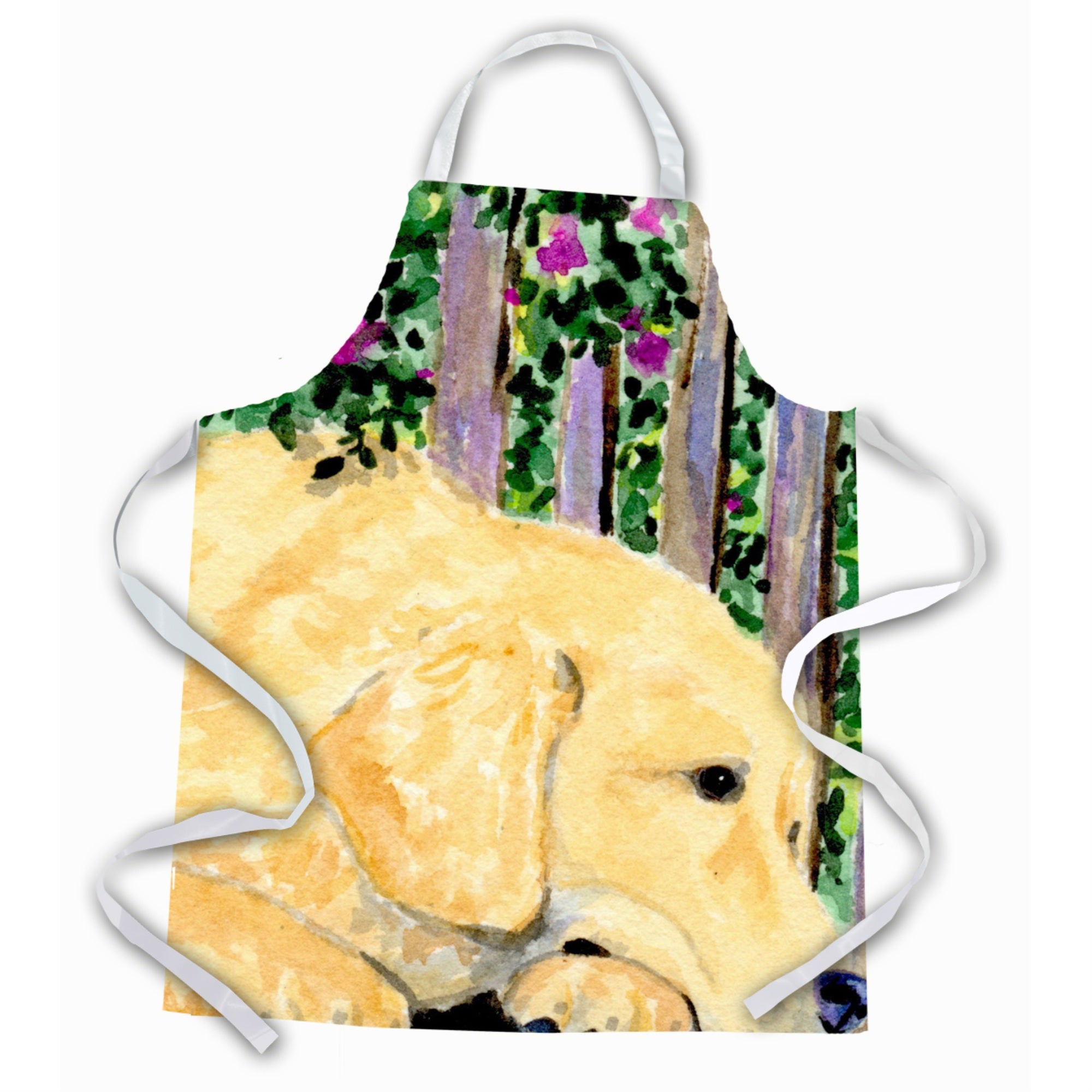 Caroline'S Treasures Ss8756Apron Golden Retriever Apron, Large, Multicolor