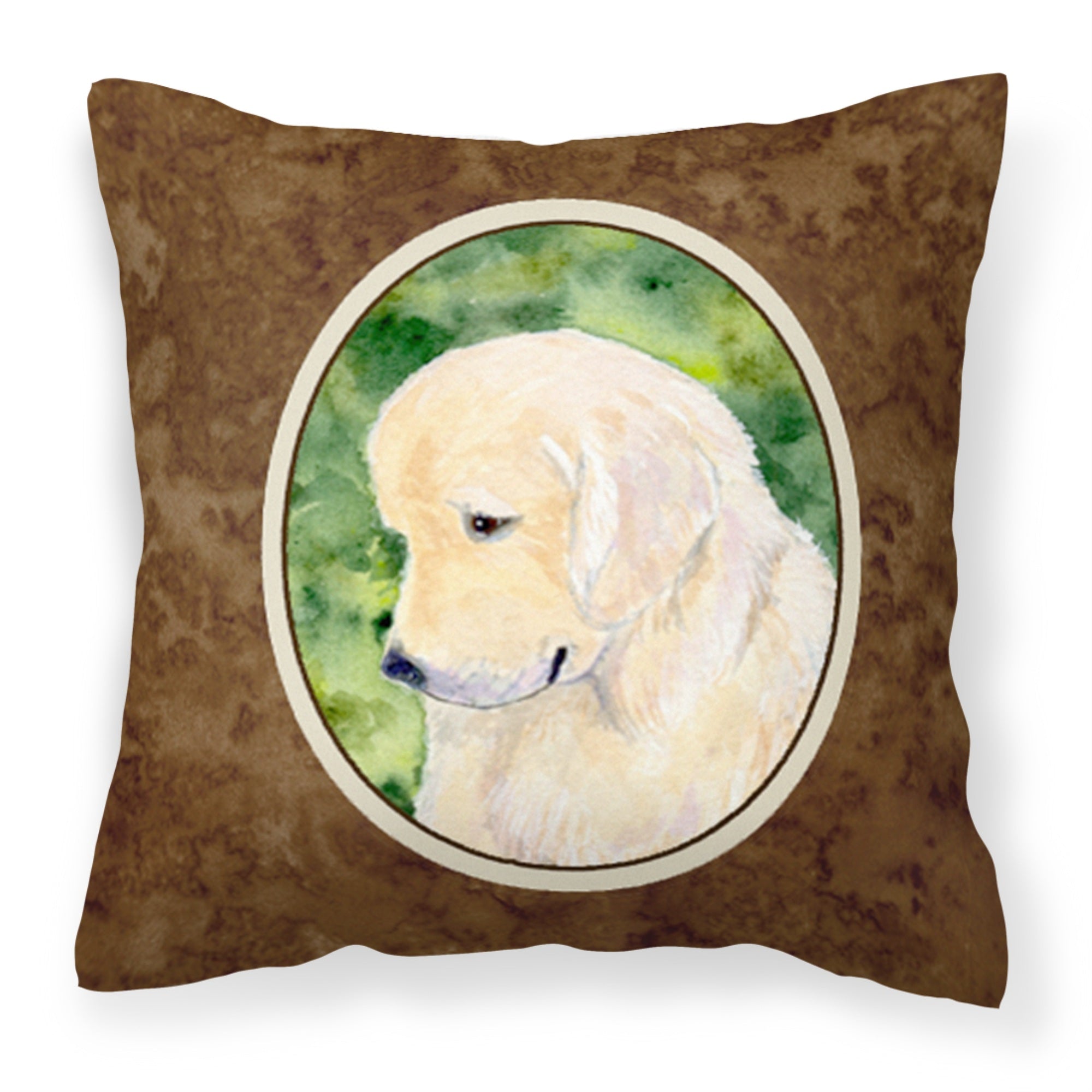 Caroline'S Treasures Ss8757Pw1414 Golden Retriever Decorative Canvas Fabric Pillow, Large, Multicolor