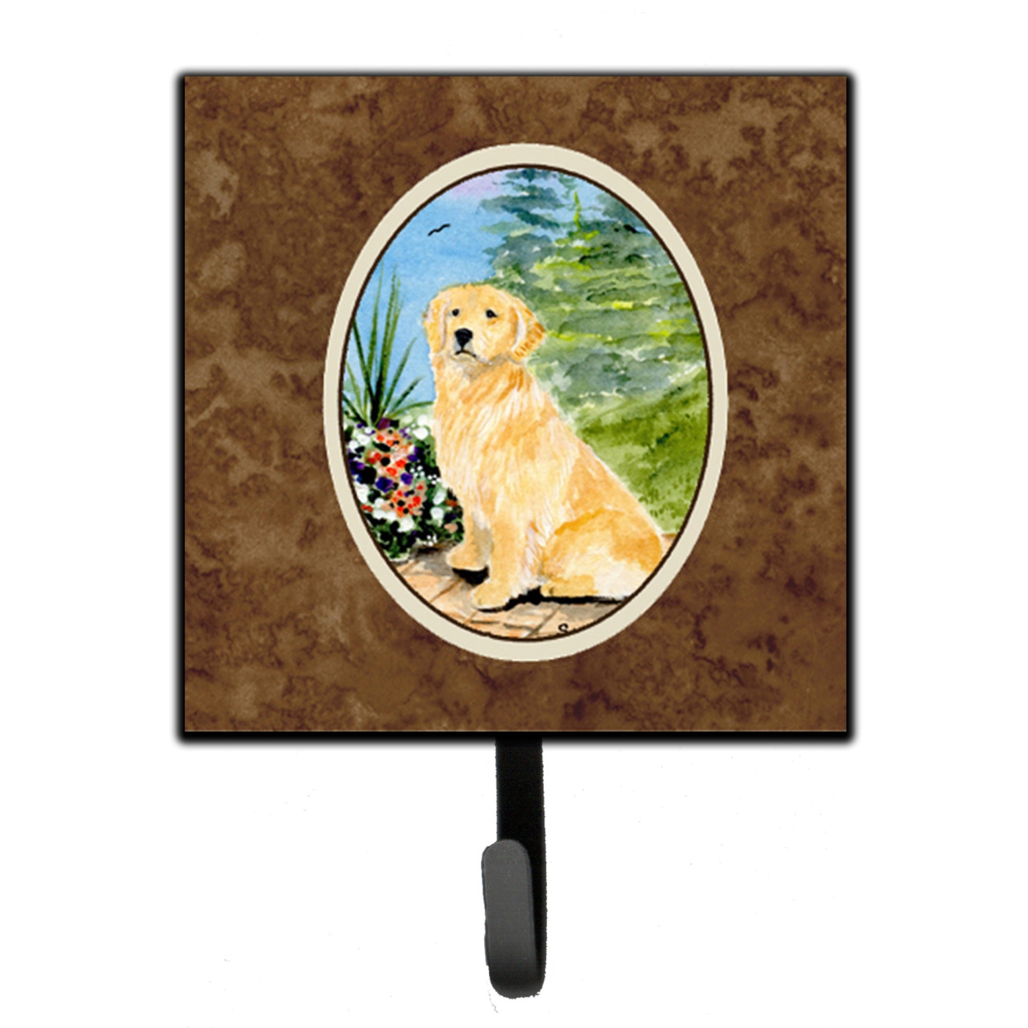 Caroline'S Treasures Ss8758Sh4 Golden Retriever Leash Holder Or Key Hook, Small, Multicolor
