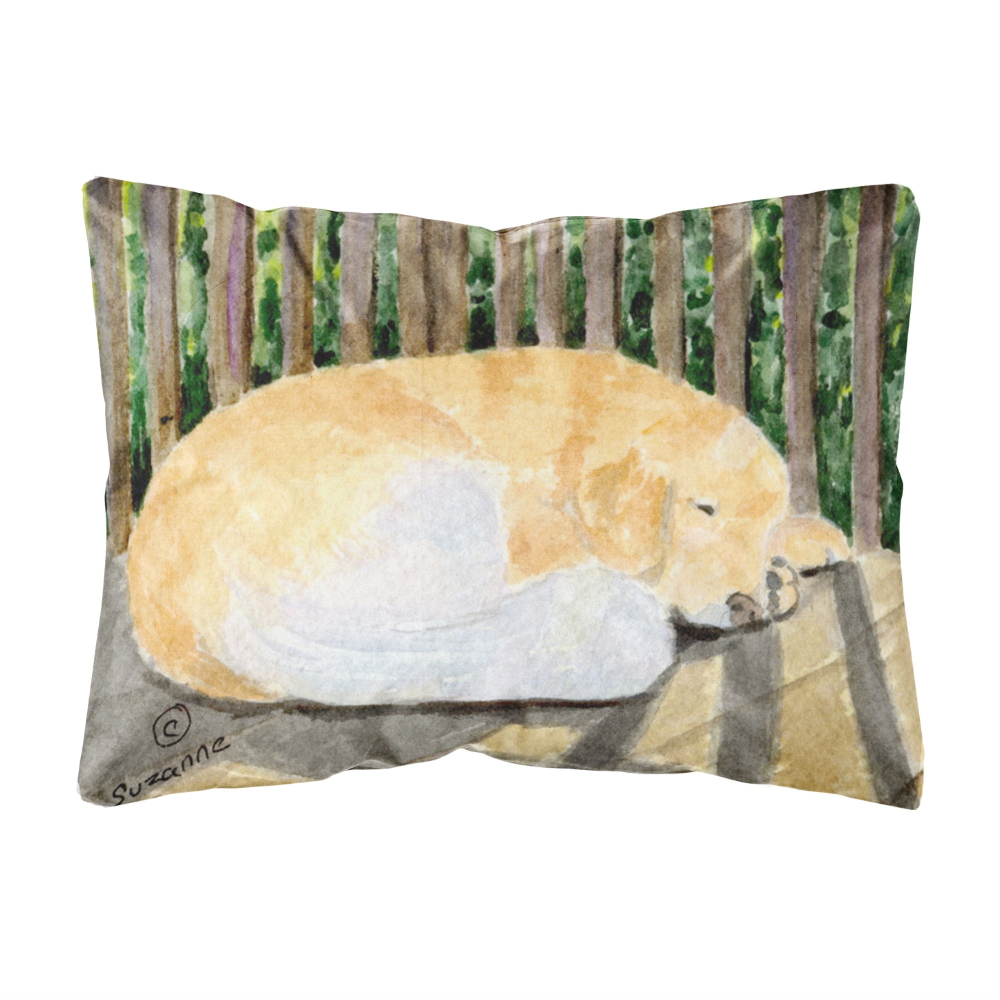 Caroline'S Treasures Ss8760Pw1216 Golden Retriever Decorative Canvas Fabric Pillow, Large, Multicolor
