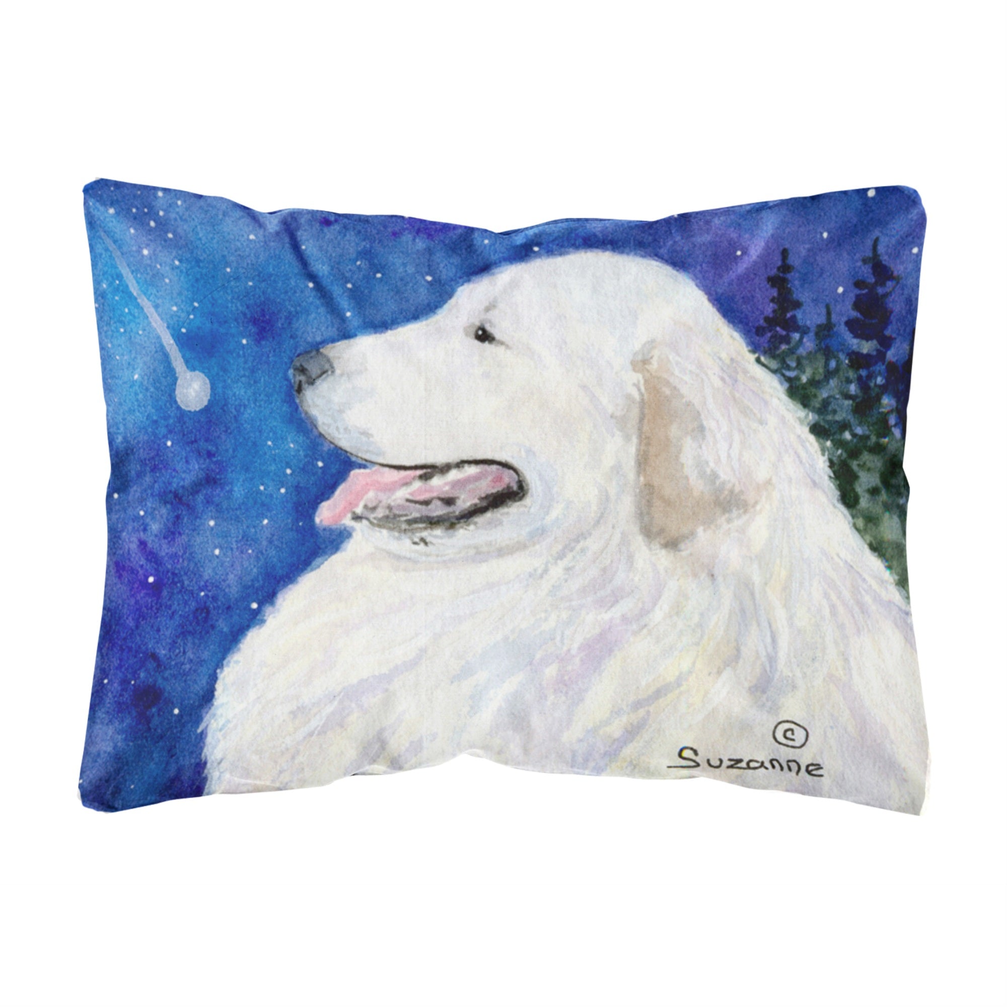 Caroline'S Treasures Ss8774Pw1216 Great Pyrenees Decorative Canvas Fabric Pillow, Large, Multicolor