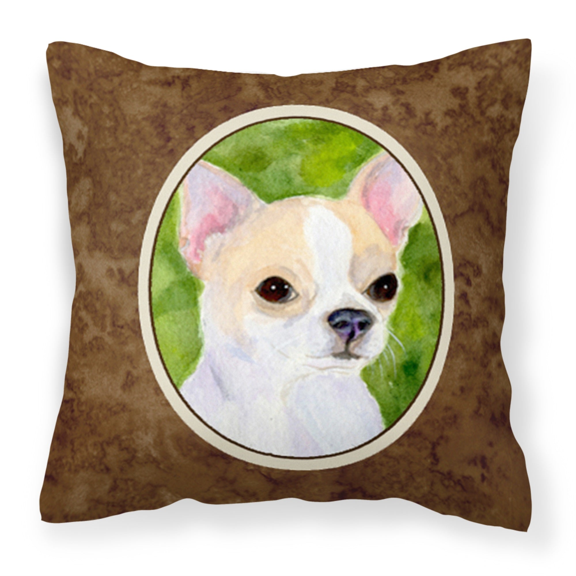 Caroline'S Treasures Ss8786Pw1414 Chihuahua Decorative Canvas Fabric Pillow, Large, Multicolor