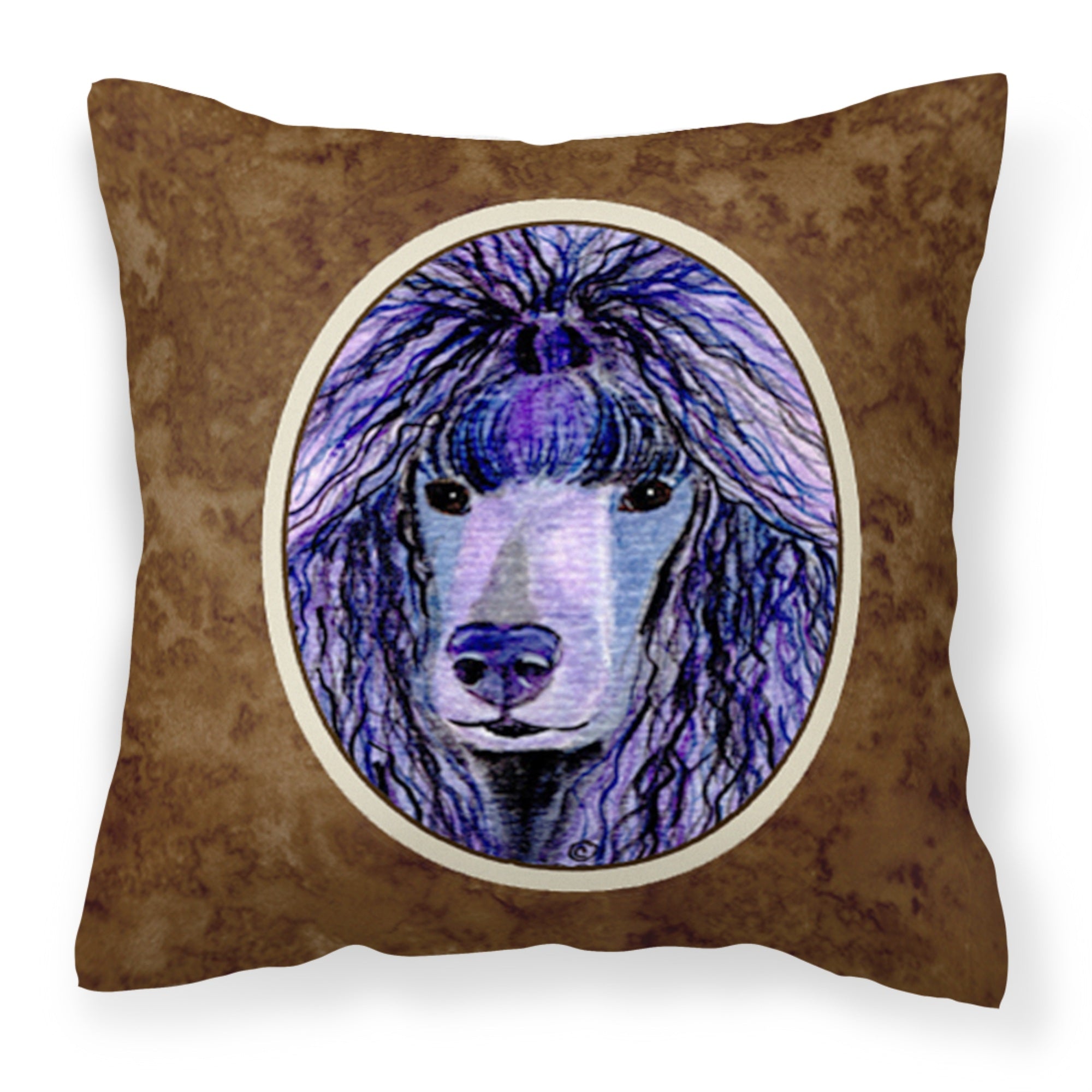 Caroline'S Treasures Ss8800Pw1414 Poodle Decorative Canvas Fabric Pillow, Large, Multicolor
