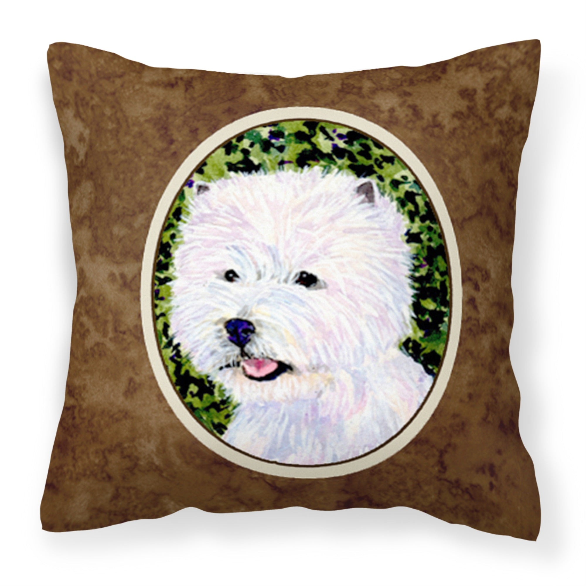 Caroline'S Treasures Ss8818Pw1414 Westie Decorative Canvas Fabric Pillow, Large, Multicolor