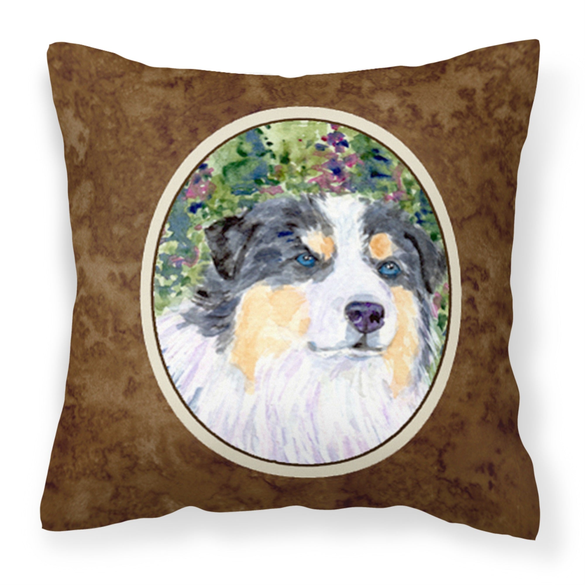 Caroline'S Treasures Ss8821Pw1414 Australian Shepherd Decorative Canvas Fabric Pillow, Large, Multicolor