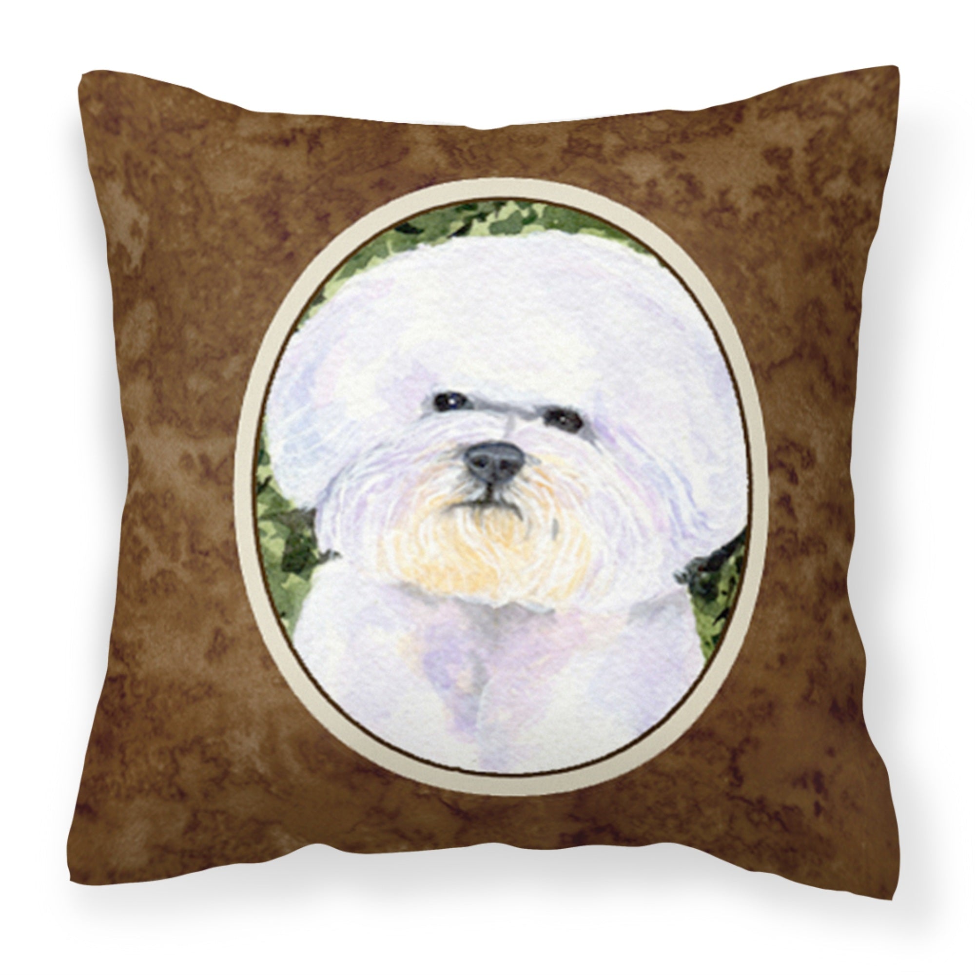 Caroline'S Treasures Ss8829Pw1414 Bichon Frise Decorative Canvas Fabric Pillow, Large, Multicolor