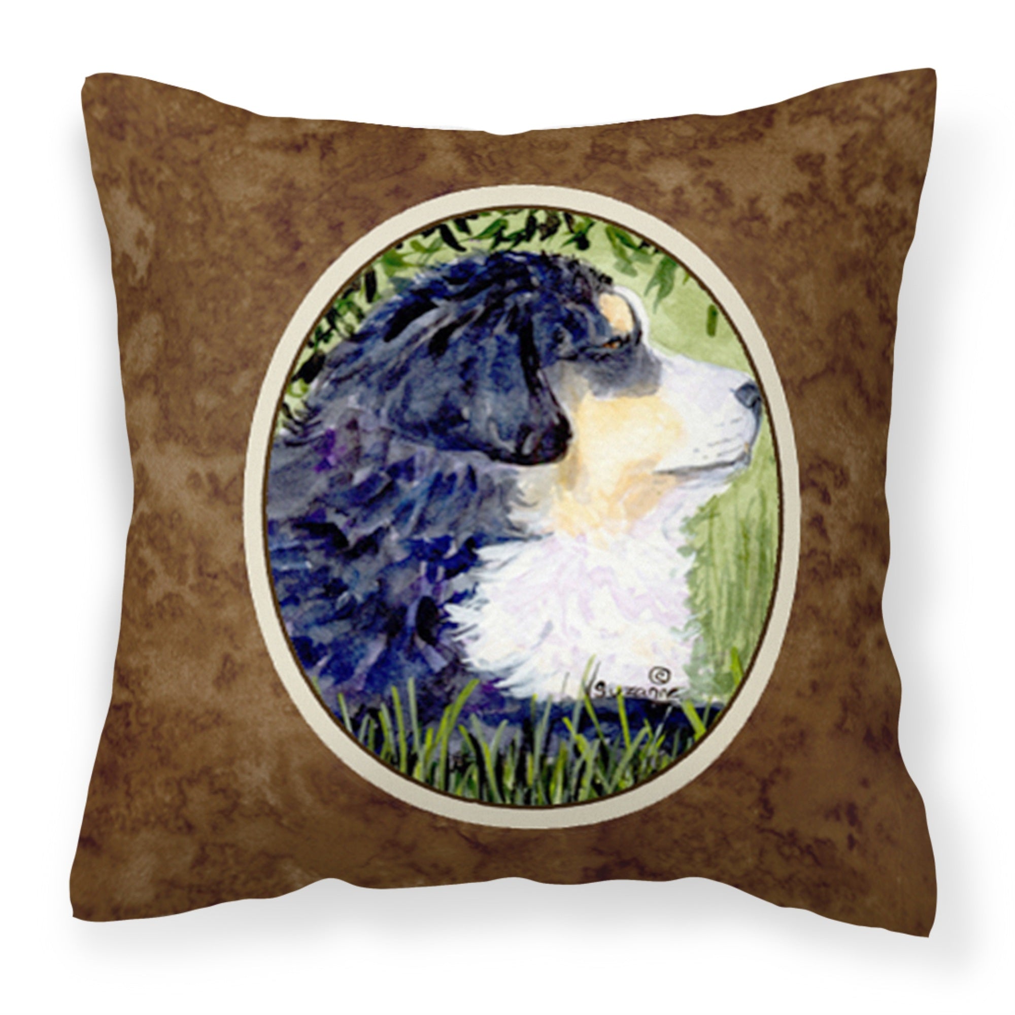 Caroline'S Treasures Ss8832Pw1414 Bernese Mountain Dog Decorative Canvas Fabric Pillow, Large, Multicolor