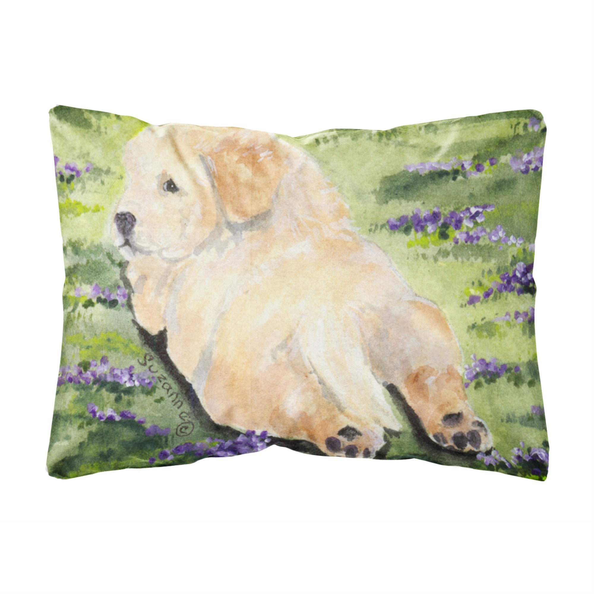 Caroline'S Treasures Ss8833Pw1216 Golden Retriever Decorative Canvas Fabric Pillow, Large, Multicolor