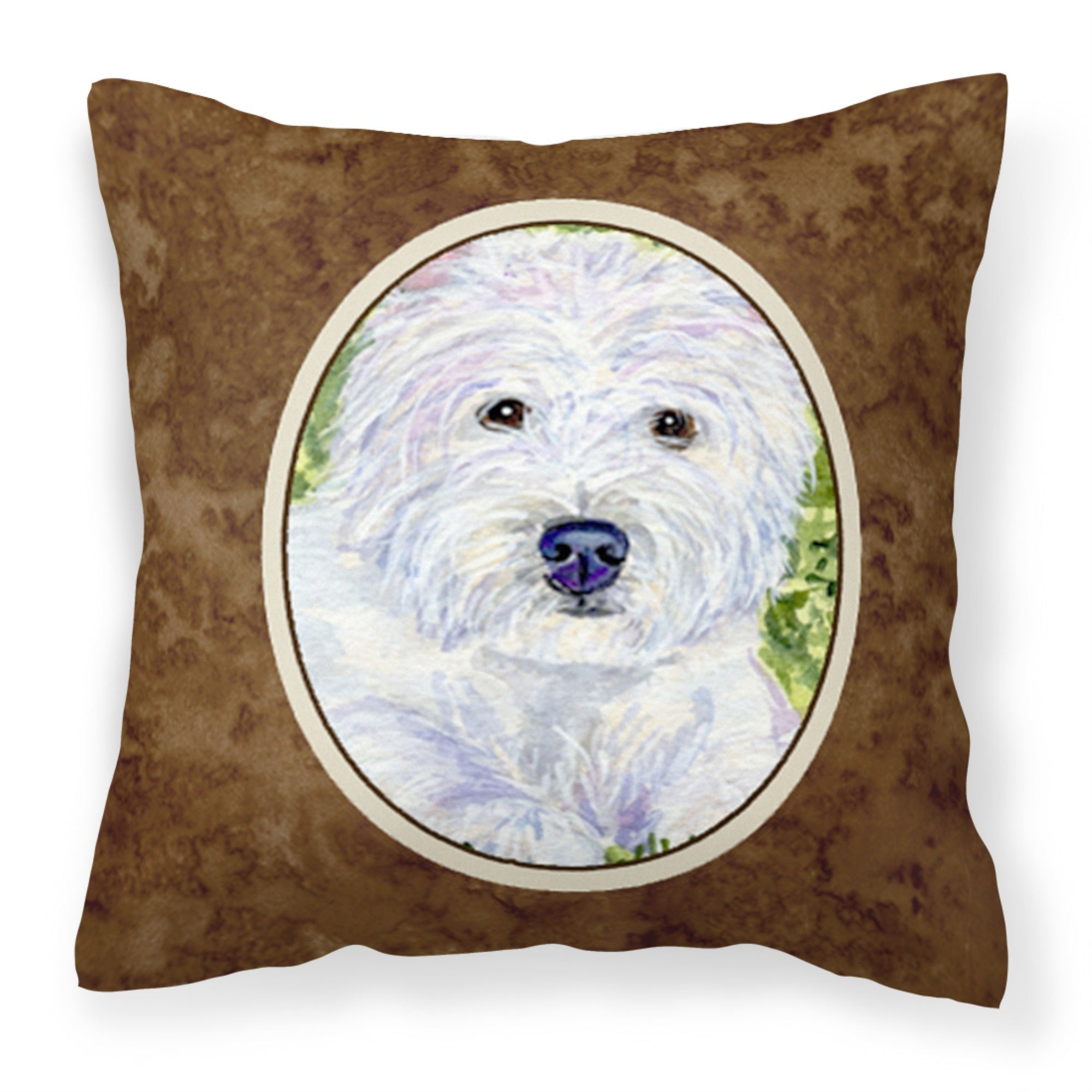 Caroline'S Treasures Ss8835Pw1414 Westie Decorative Canvas Fabric Pillow, Large, Multicolor