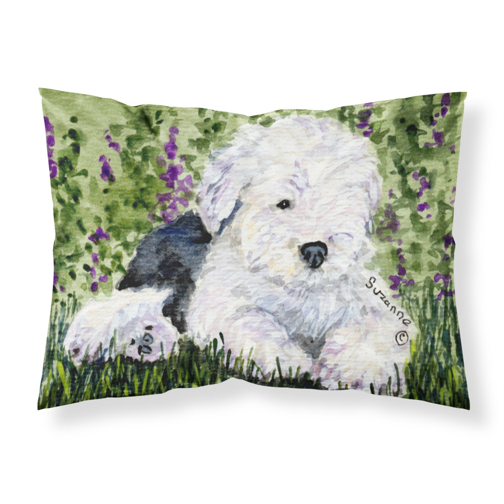 Caroline'S Treasures Ss8840Pillowcase Old English Sheepdog Moisture Wicking Fabric Standard Pillowcase, Large, Multicolor