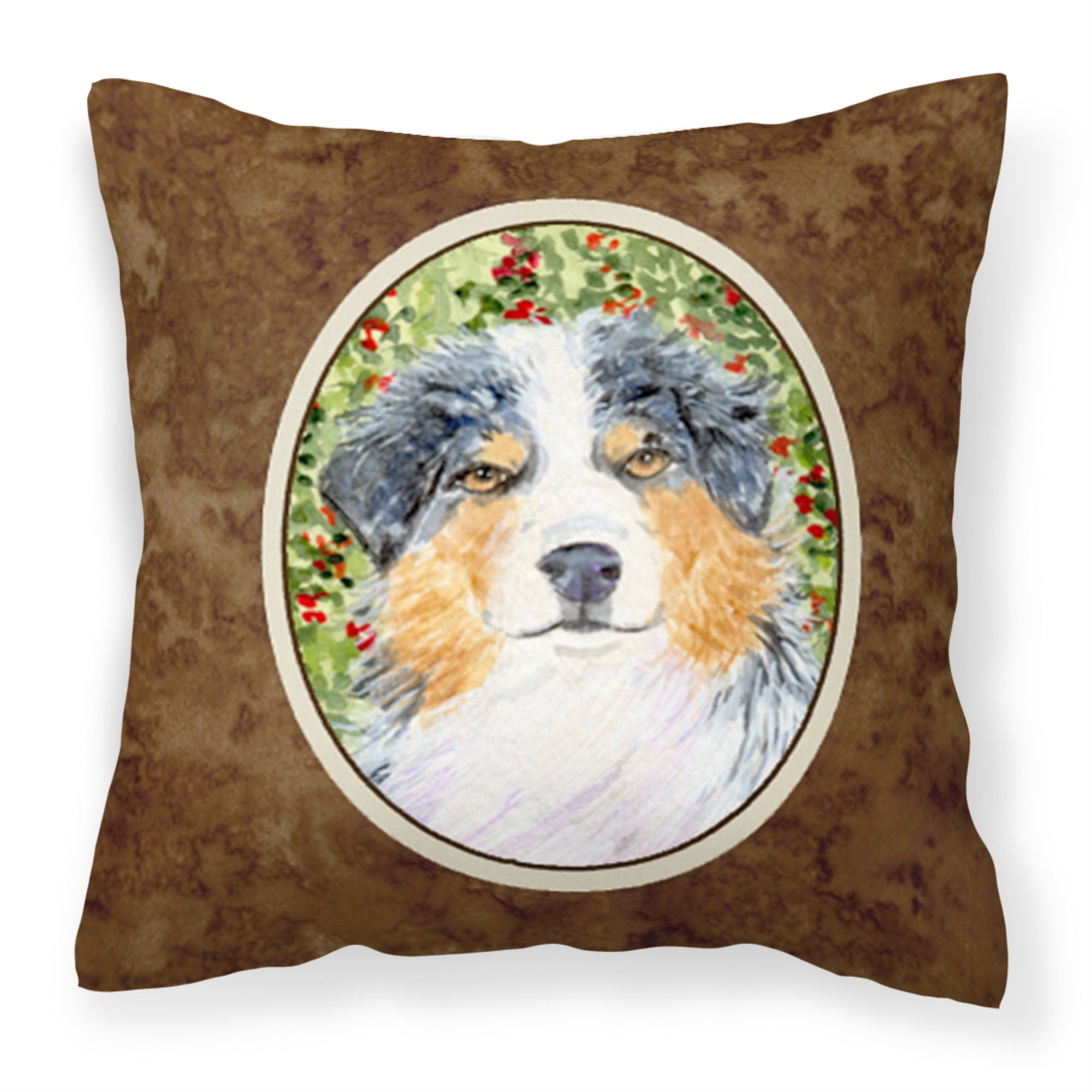 Caroline'S Treasures Ss8848Pw1414 Australian Shepherd Decorative Canvas Fabric Pillow, Large, Multicolor