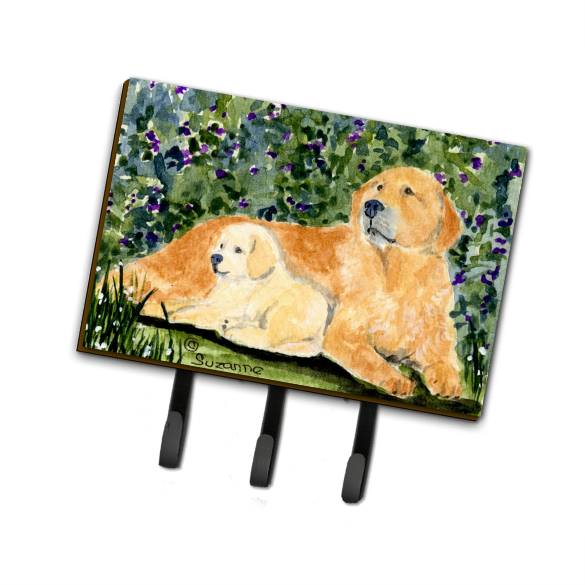 Caroline'S Treasures Ss8852Th68 Golden Retriever Leash Holder Or Key Hook, Large, Multicolor