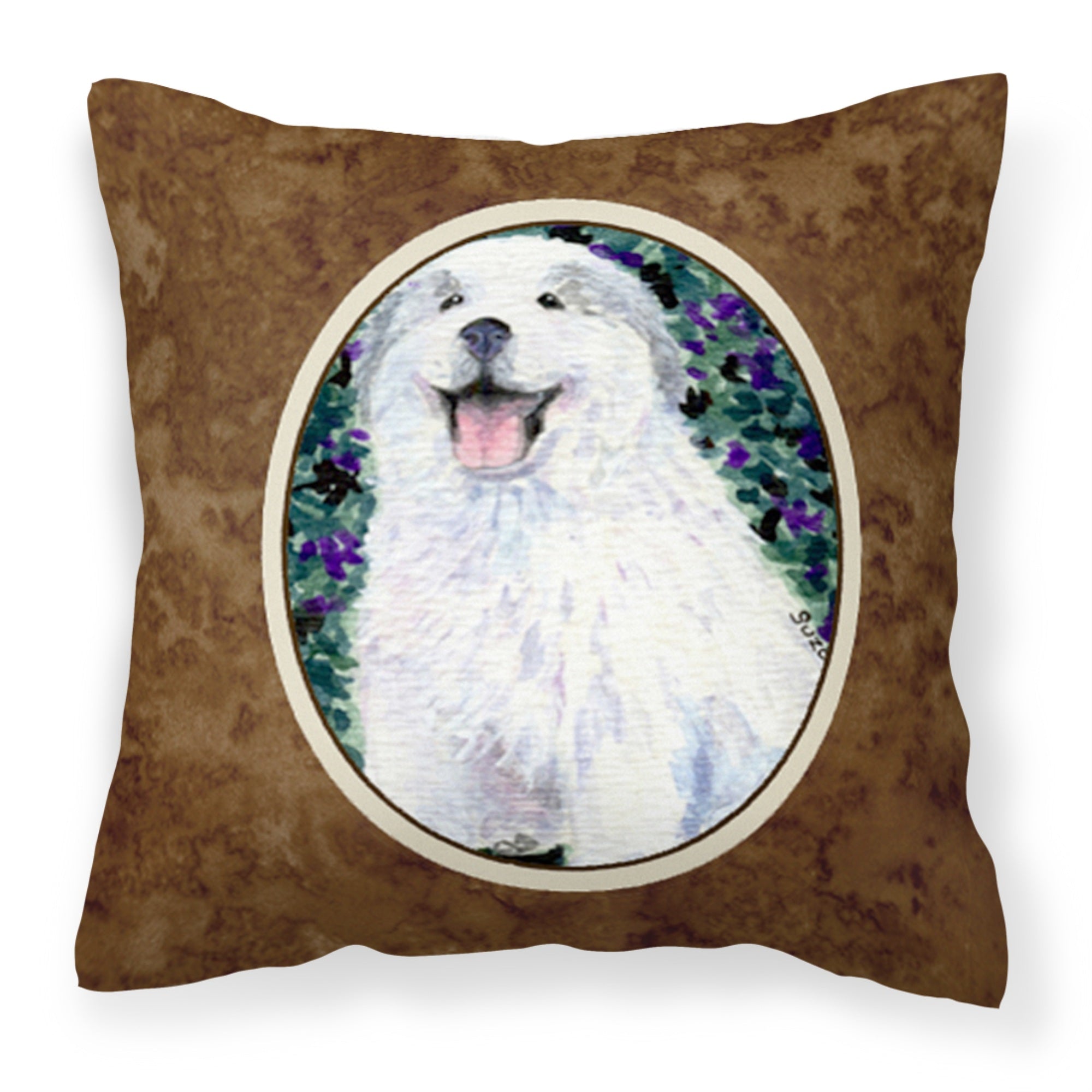 Caroline'S Treasures Ss8856Pw1414 Great Pyrenees Decorative Canvas Fabric Pillow, Large, Multicolor