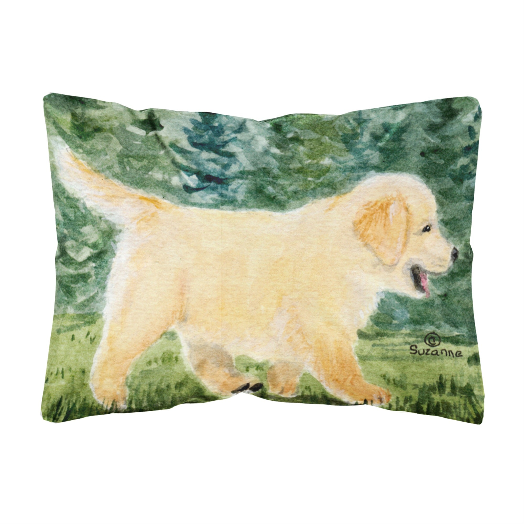 Caroline'S Treasures Ss8859Pw1216 Golden Retriever Decorative Canvas Fabric Pillow, Large, Multicolor