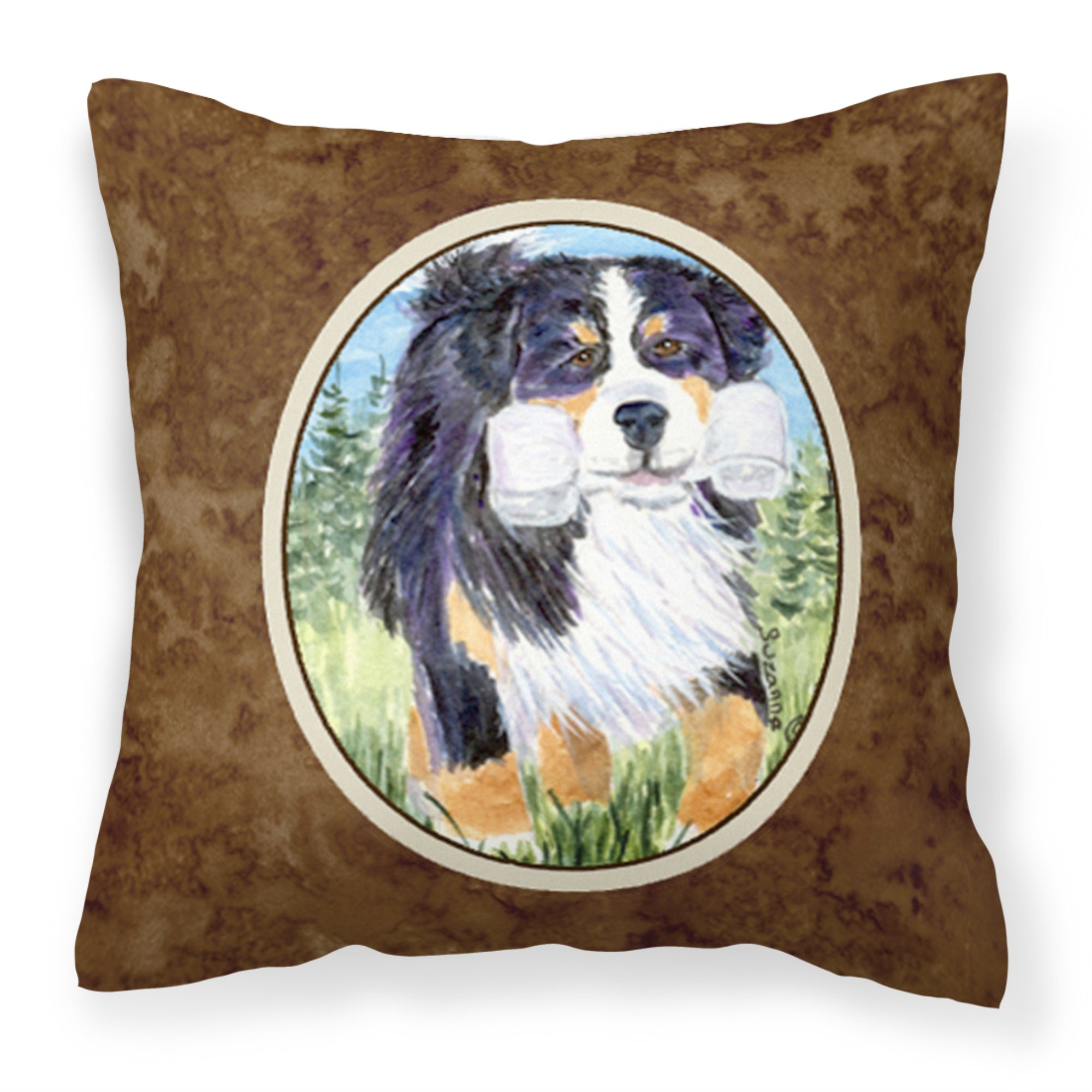 Caroline'S Treasures Ss8860Pw1414 Bernese Mountain Dog Decorative Canvas Fabric Pillow, Large, Multicolor
