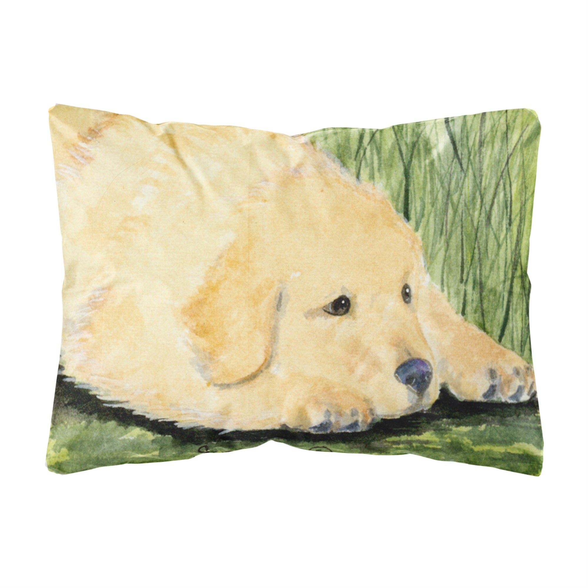 Caroline'S Treasures Ss8864Pw1216 Golden Retriever Decorative Canvas Fabric Pillow, Large, Multicolor