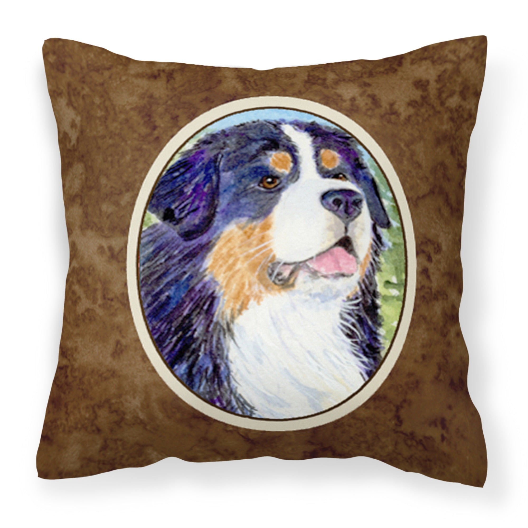 Caroline'S Treasures Ss8867Pw1414 Bernese Mountain Dog Decorative Canvas Fabric Pillow, Large, Multicolor