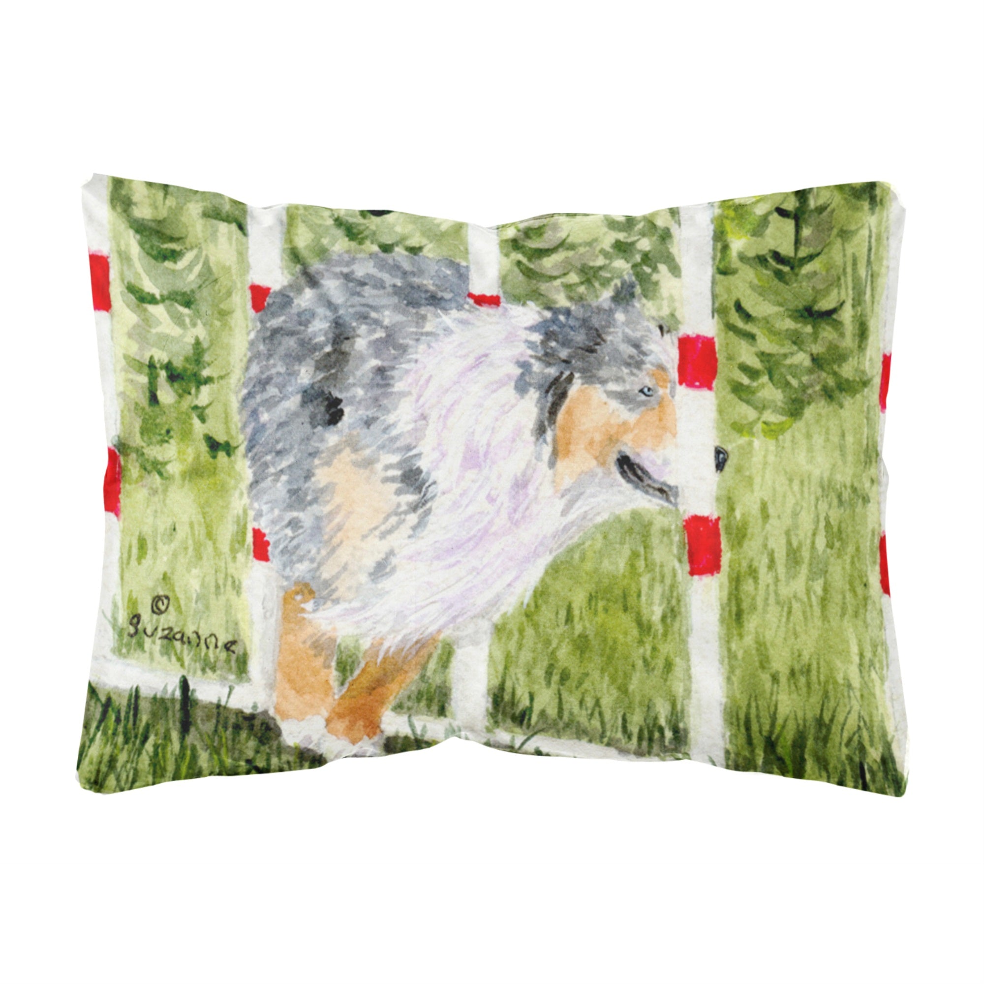Caroline'S Treasures Ss8885Pw1216 Australian Shepherd Decorative Canvas Fabric Pillow, Large, Multicolor