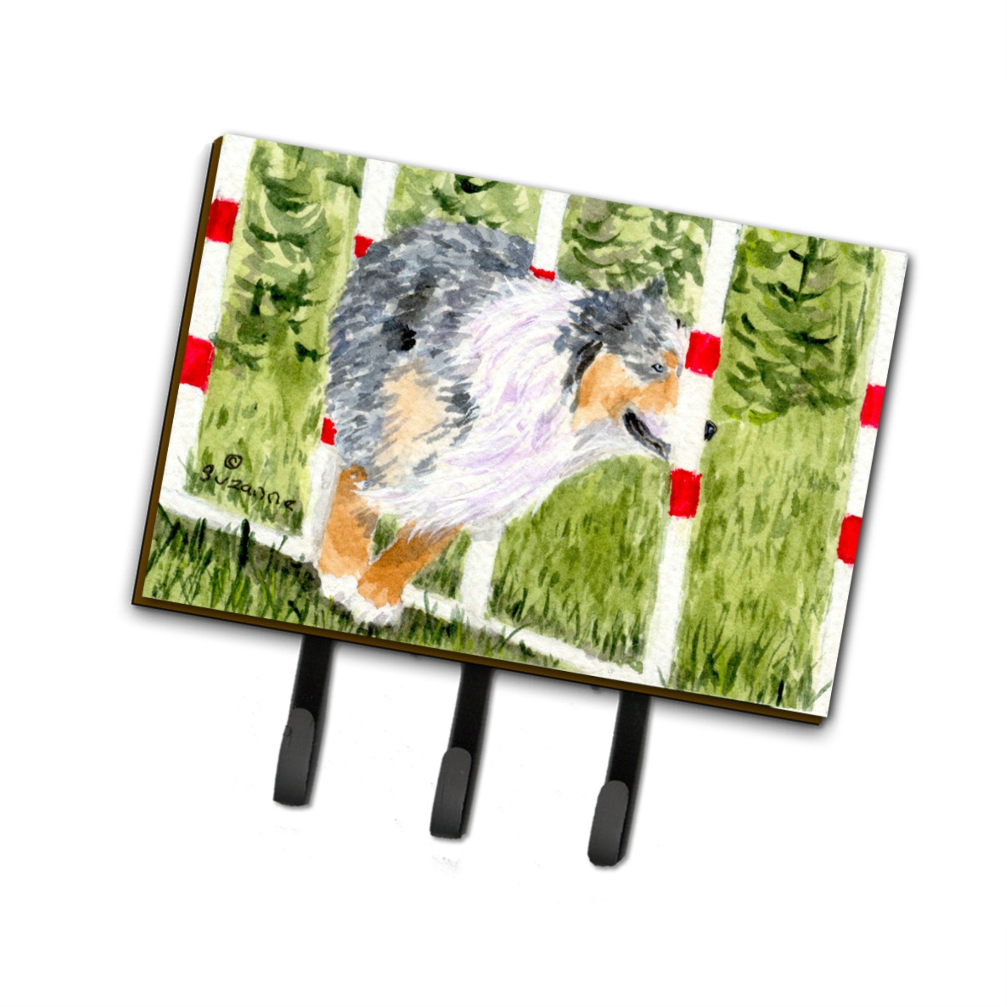 Caroline'S Treasures Ss8885Th68 Australian Shepherd Leash Holder Or Key Hook, Large, Multicolor