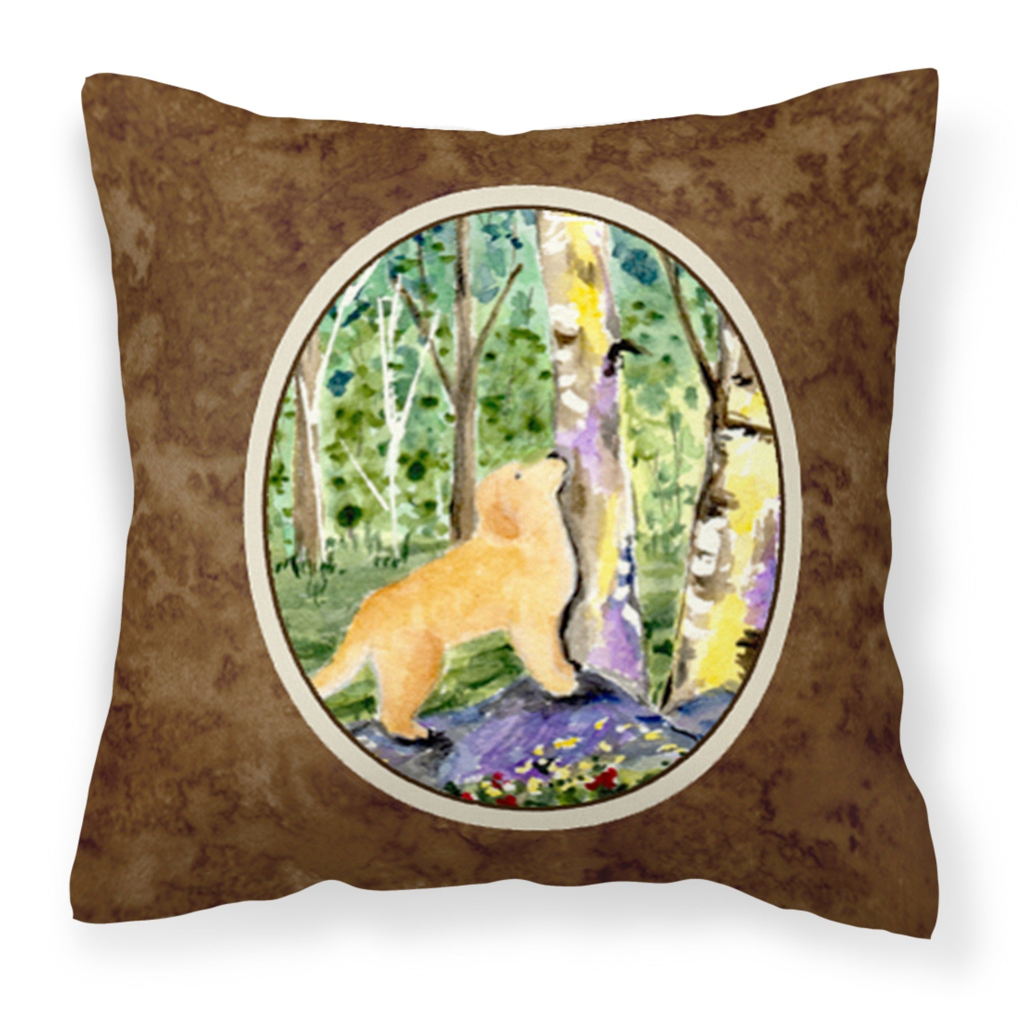 Caroline'S Treasures Ss8887Pw1414 Golden Retriever Decorative Canvas Fabric Pillow, Large, Multicolor