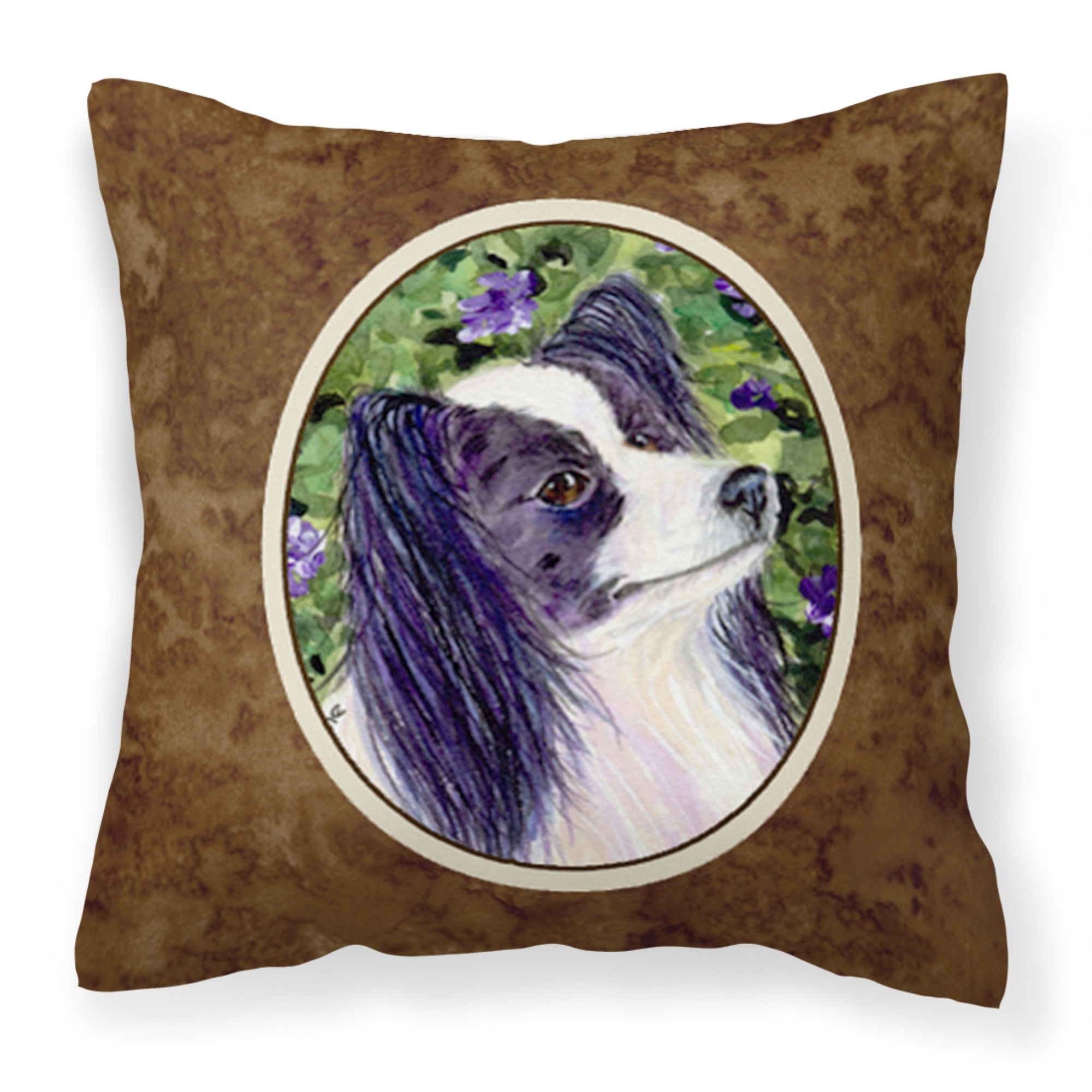 Caroline'S Treasures Ss8896Pw1414 Papillon Decorative Canvas Fabric Pillow, Large, Multicolor