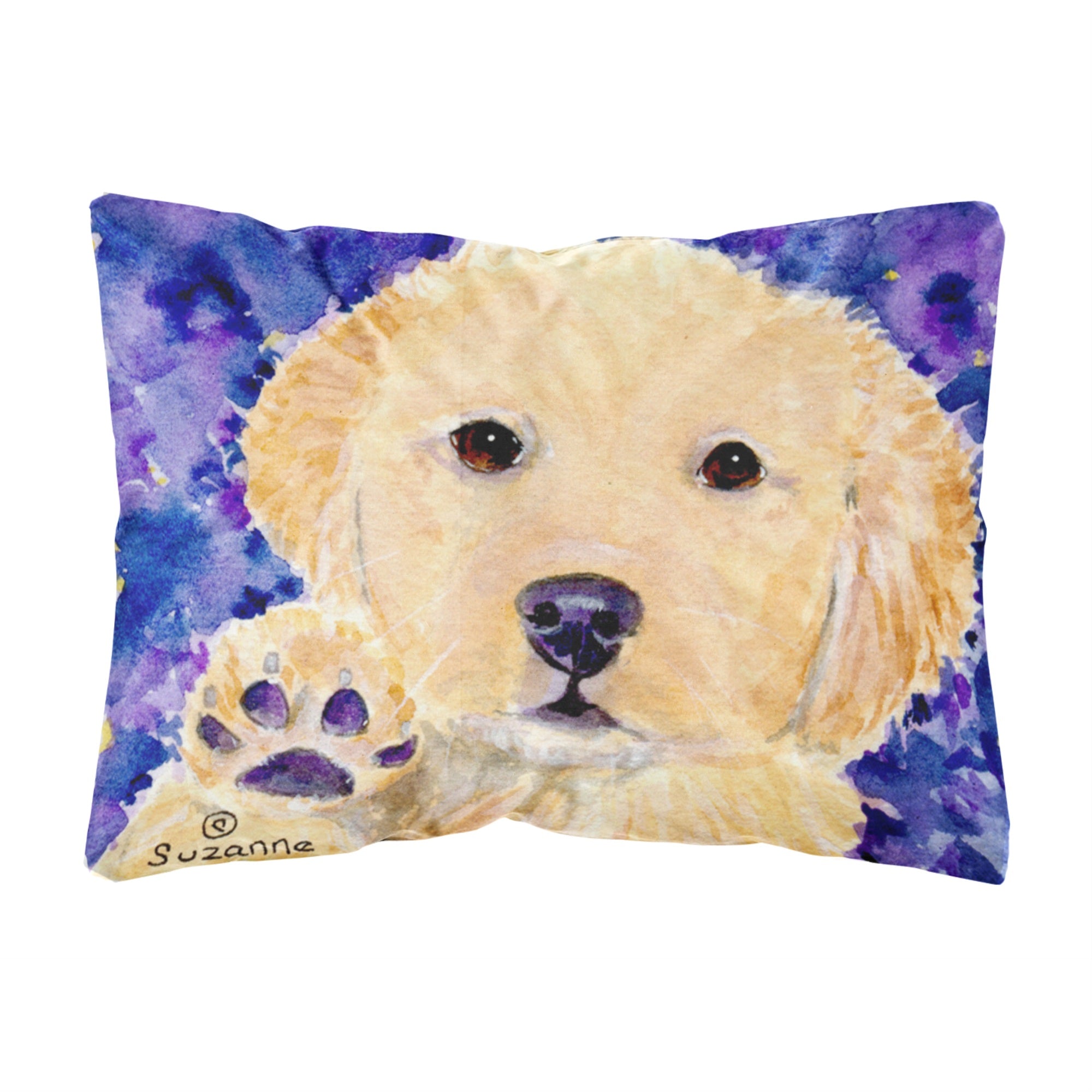 Caroline'S Treasures Ss8903Pw1216 Golden Retriever Decorative Canvas Fabric Pillow, Large, Multicolor