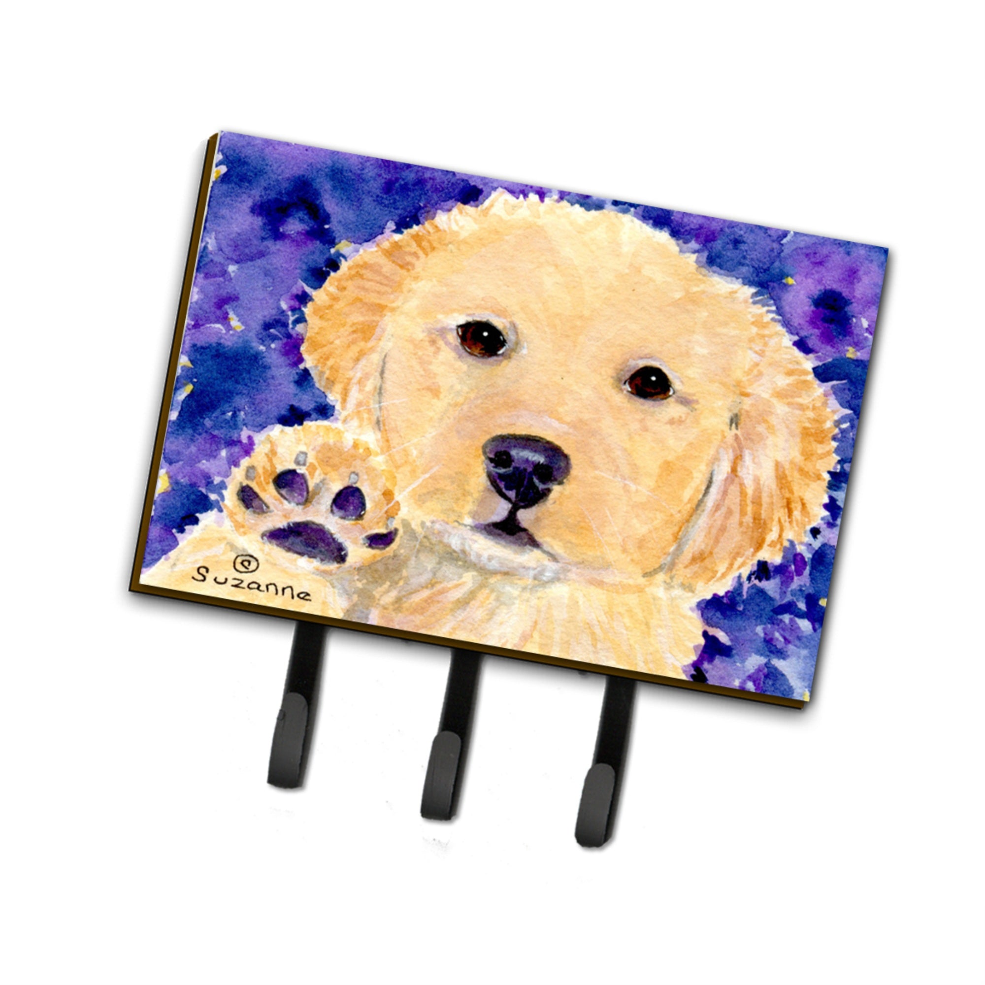 Caroline'S Treasures Ss8903Th68 Golden Retriever Leash Holder Or Key Hook, Large, Multicolor
