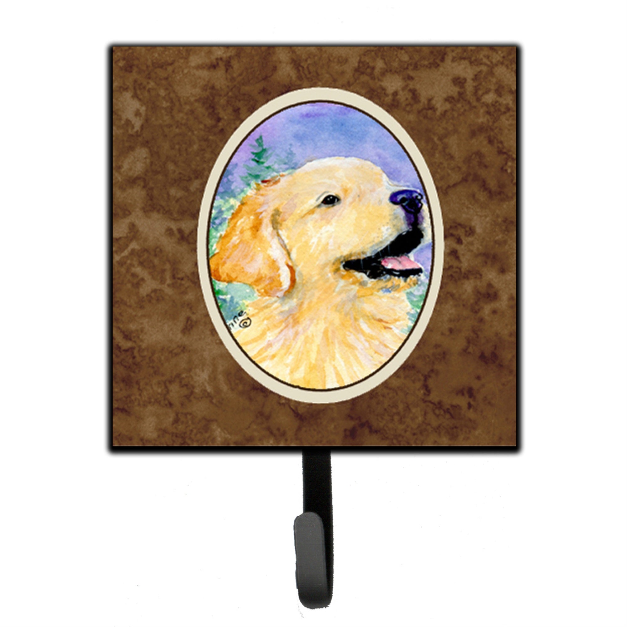 Caroline'S Treasures Ss8904Sh4 Golden Retriever Leash Holder Or Key Hook, Small, Multicolor