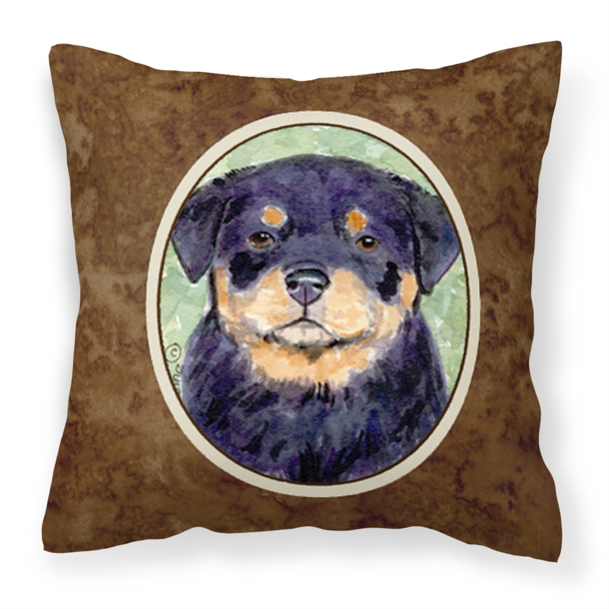 Caroline'S Treasures Ss8929Pw1414 Rottweiler Decorative Canvas Fabric Pillow, Large, Multicolor