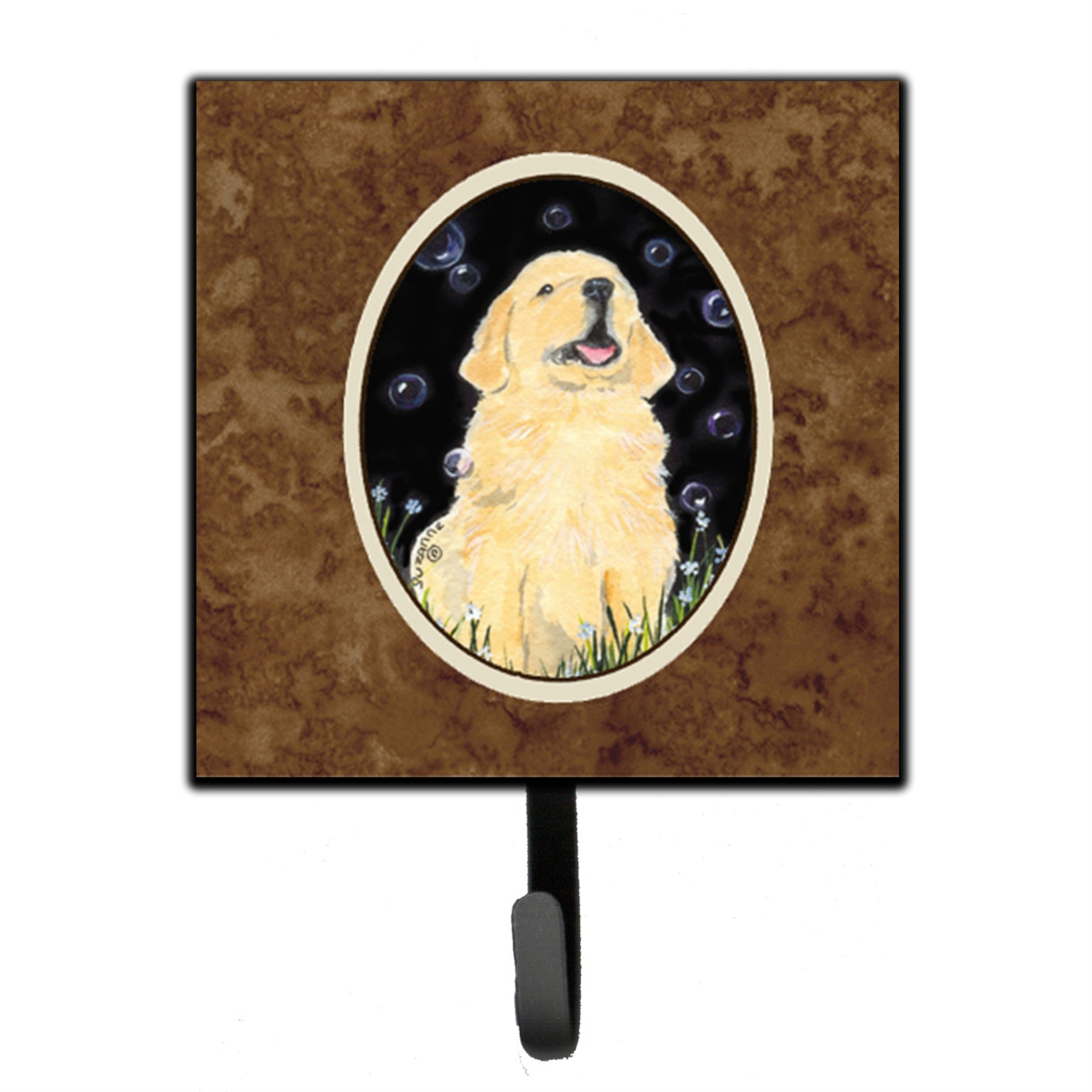Caroline'S Treasures Ss8939Sh4 Golden Retriever Leash Holder Or Key Hook, Small, Multicolor