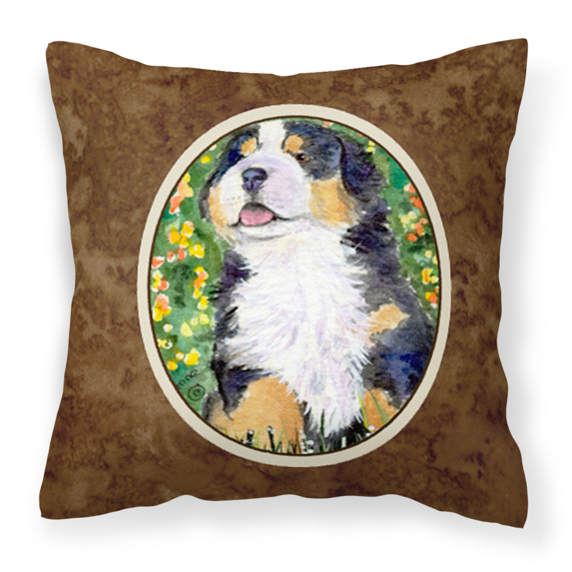 Caroline'S Treasures Ss8955Pw1414 Bernese Mountain Dog Decorative Canvas Fabric Pillow, Large, Multicolor