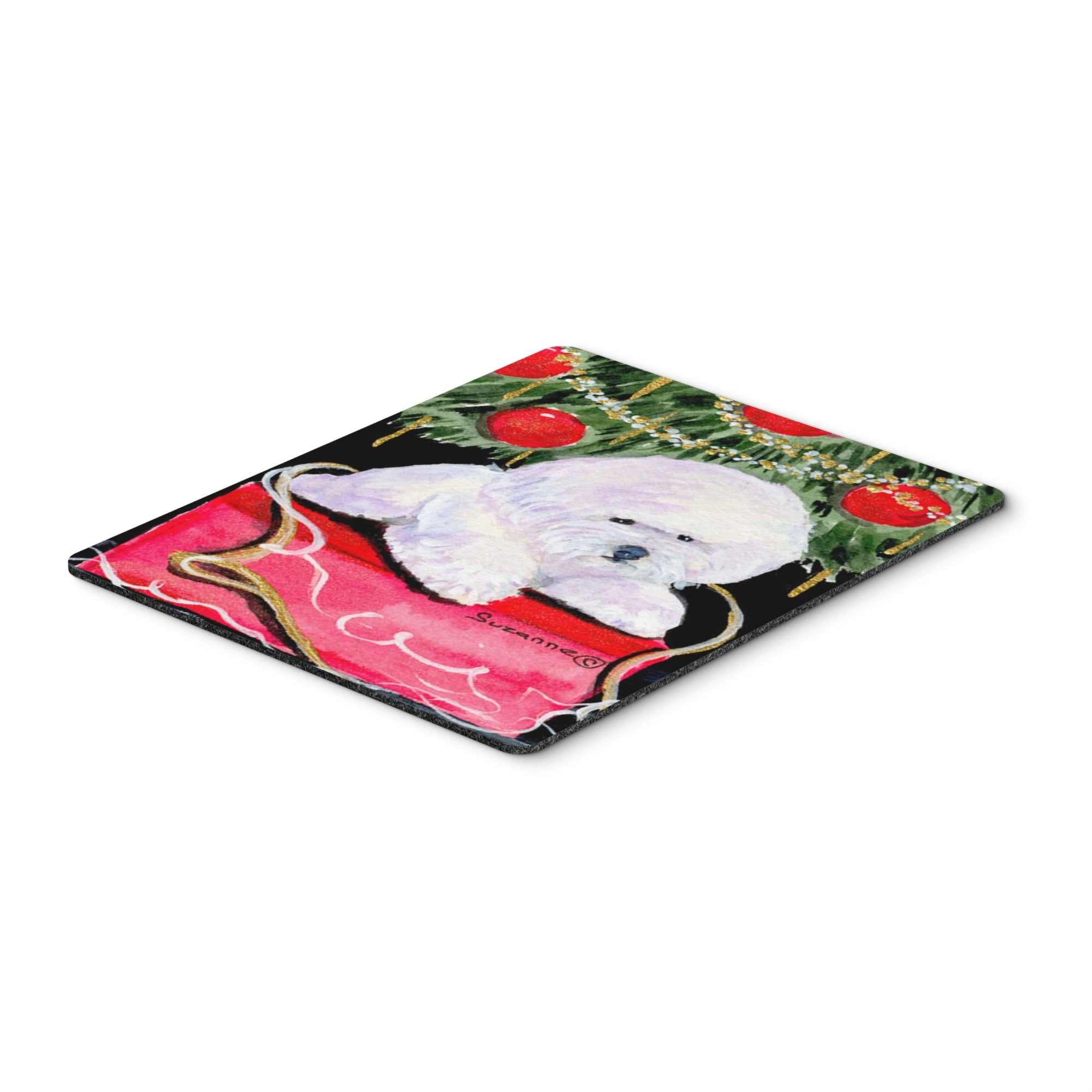 Caroline'S Treasures Christmas Tree With Bichon Frise Mouse Pad/Hot Pad/Trivet (Ss8957Mp)