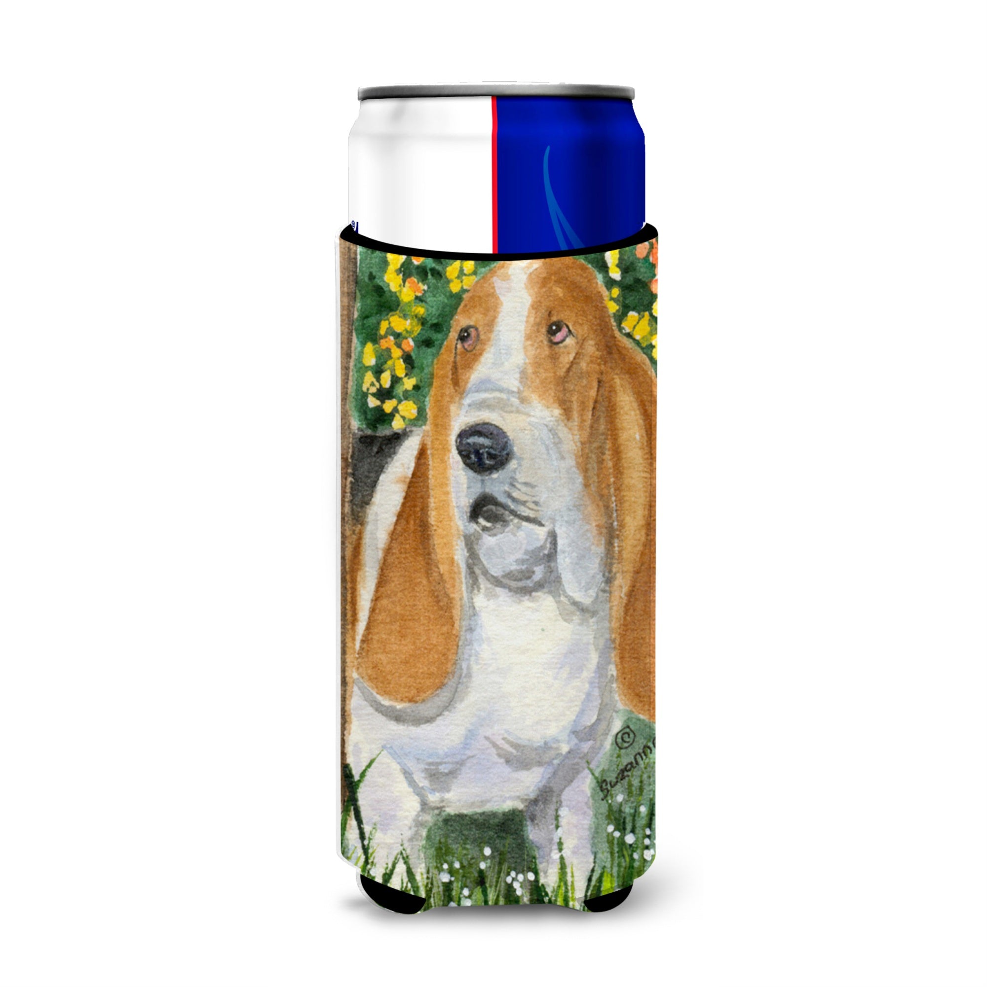 Basset Hound Ultra Beverage Insulators For Slim Cans Ss8964Muk