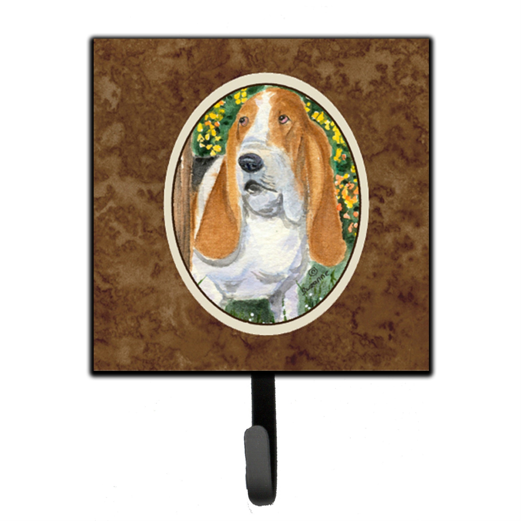 Caroline'S Treasures Ss8964Sh4 Basset Hound Leash Holder Or Key Hook, Small, Multicolor