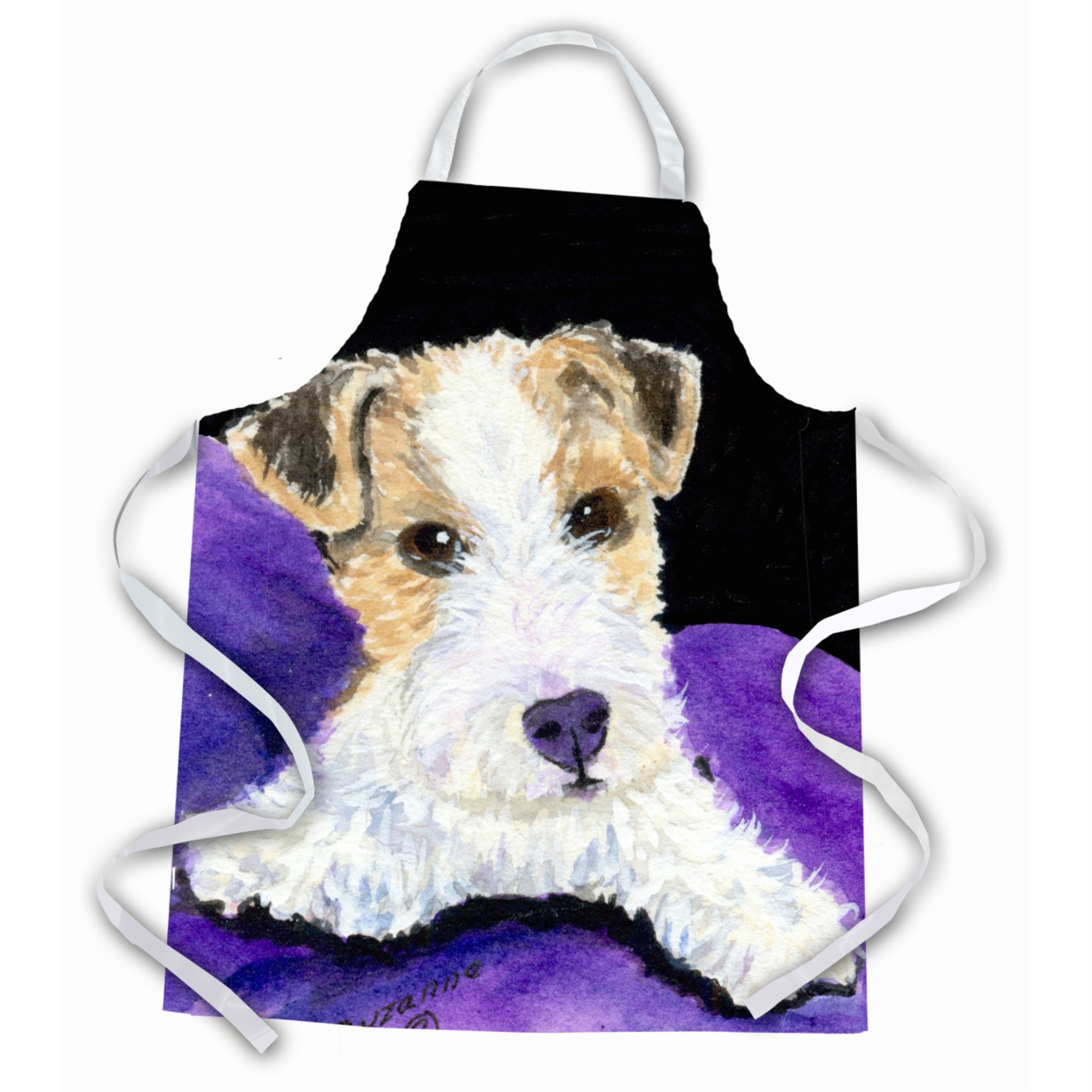 Caroline'S Treasures Ss8971Apron Fox Terrier Apron, Large, Multicolor