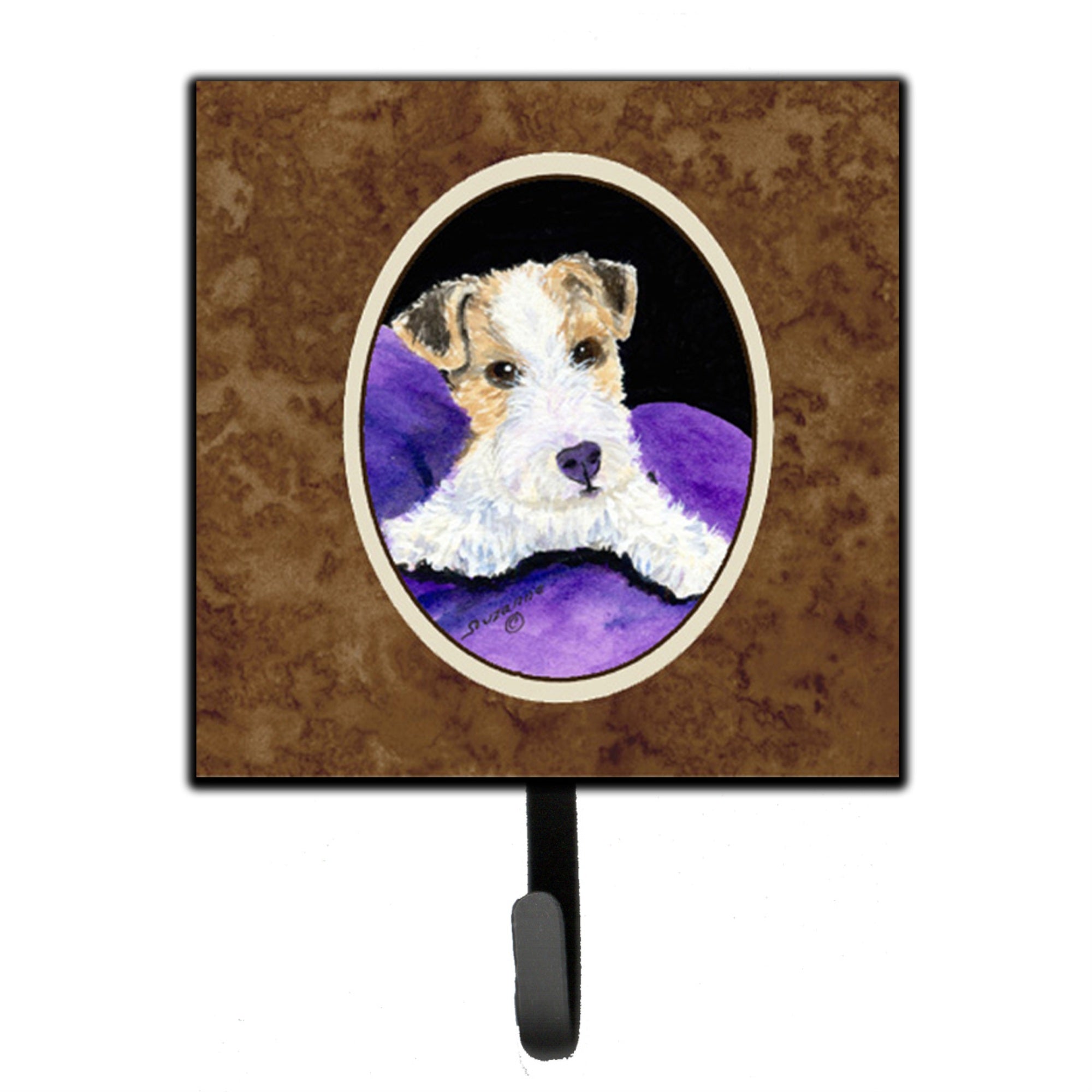 Caroline'S Treasures Ss8971Sh4 Fox Terrier Leash Holder Or Key Hook, Small, Multicolor