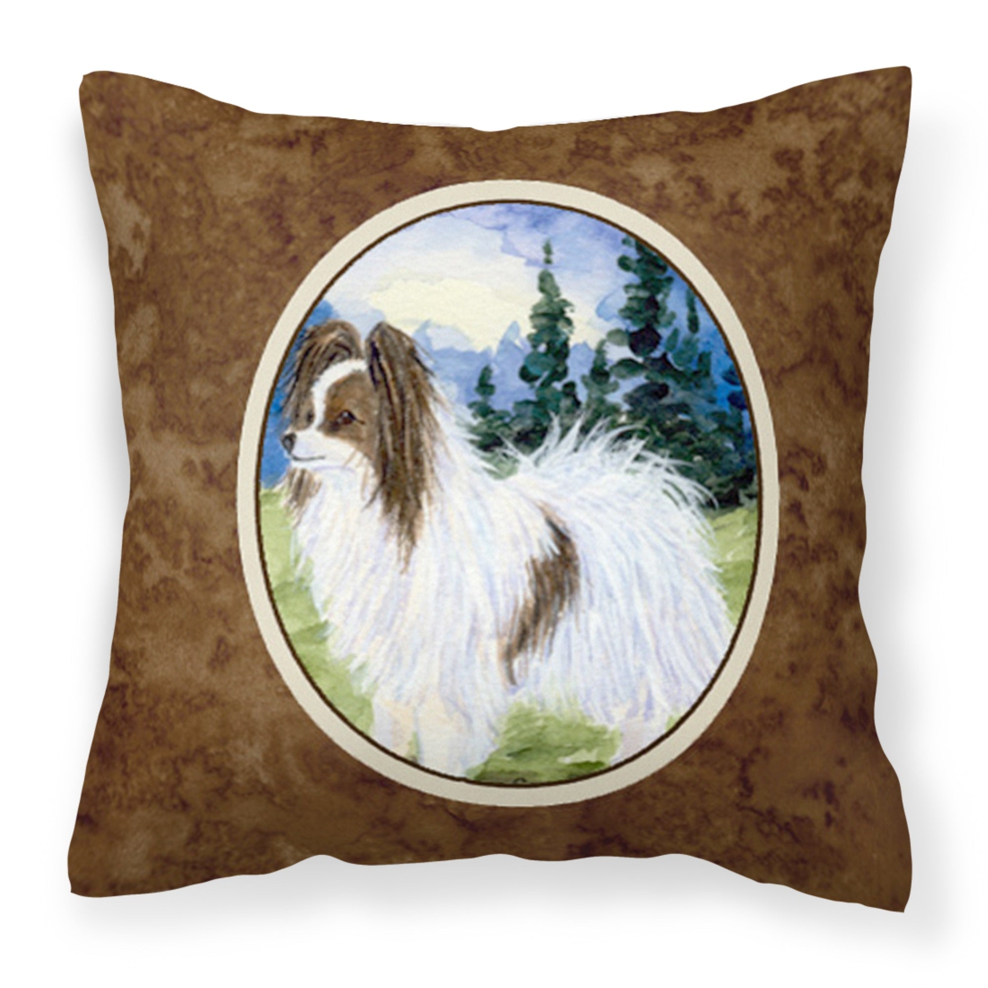 Caroline'S Treasures Ss8975Pw1414 Papillon Decorative Canvas Fabric Pillow, Large, Multicolor