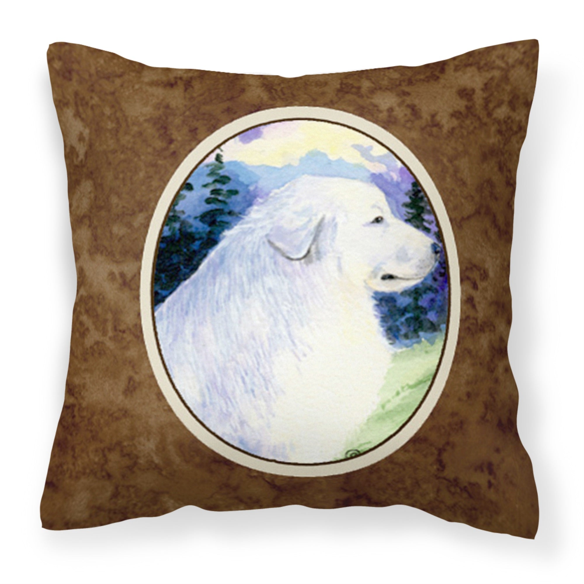 Caroline'S Treasures Ss8980Pw1414 Great Pyrenees Decorative Canvas Fabric Pillow, Large, Multicolor