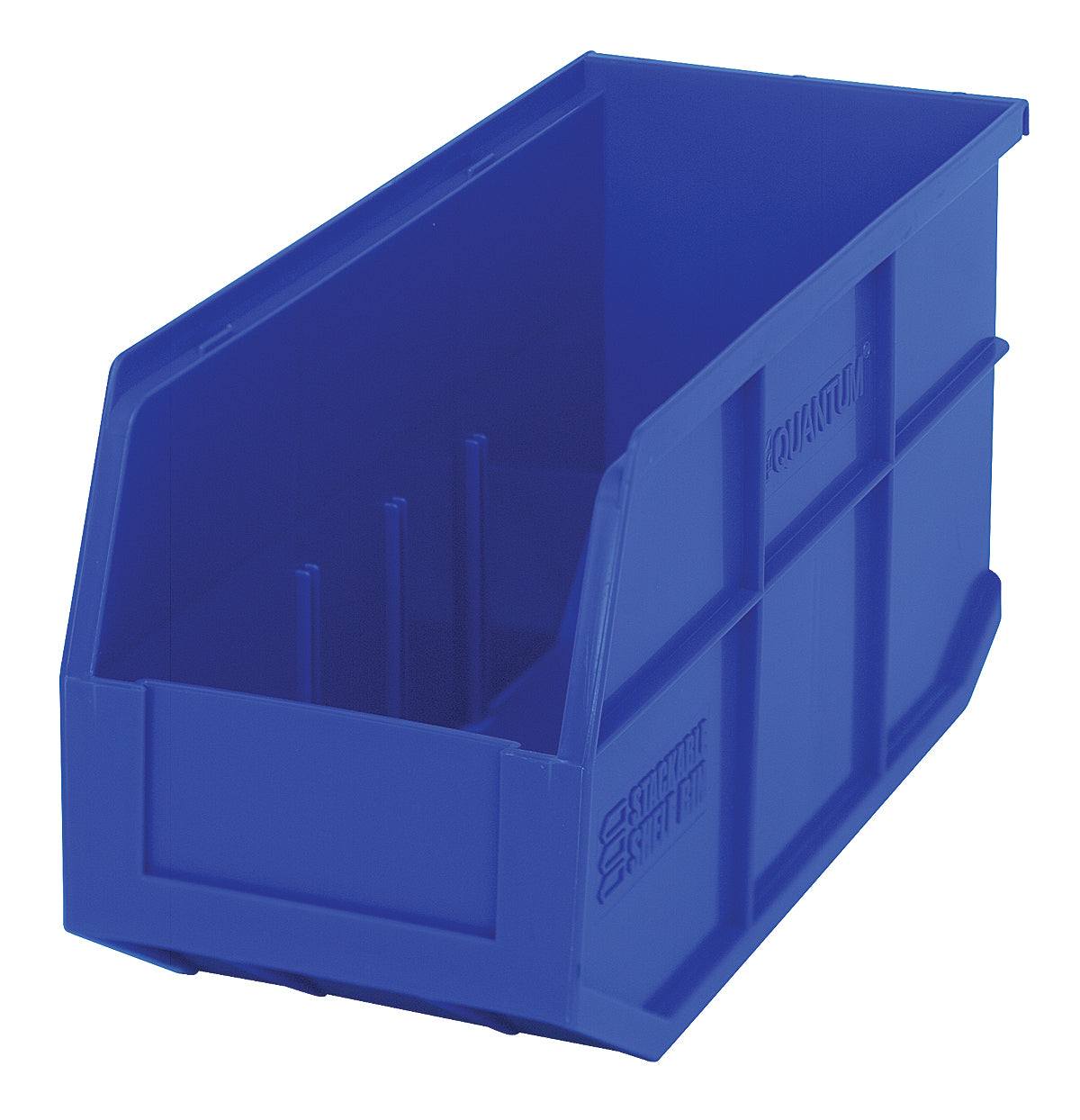 Stackable Shelf Bin, 6"W x 14"D x 7"H, autoclavable up to 250F, polypropylene, blue, made in USA, case of 6