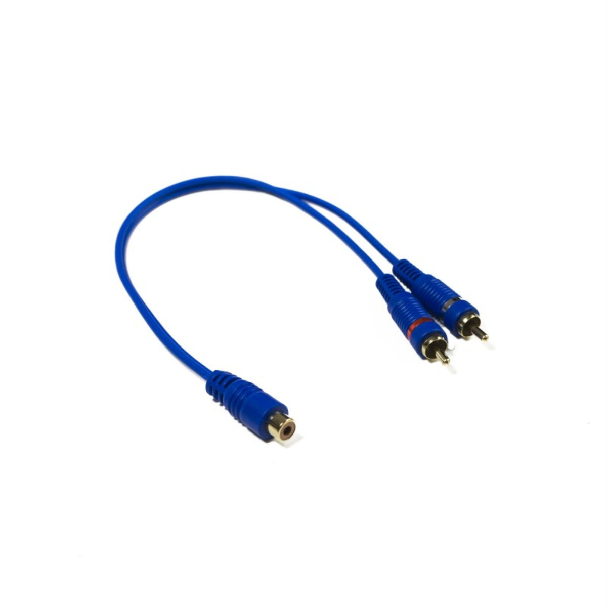 Stinger Rca Y 2M-1F Blue Interconnects (6')