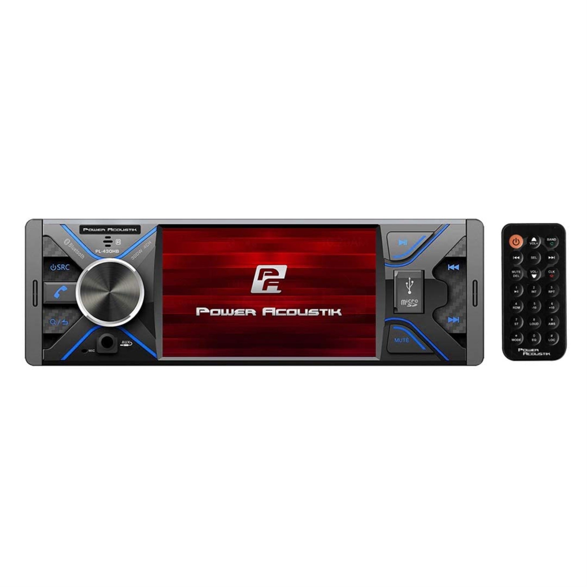Power Acoustik Pl430Hb Pl430Hb 4.3-Inch Single-Din In-Dash Dvd Receiver With Bluetooth