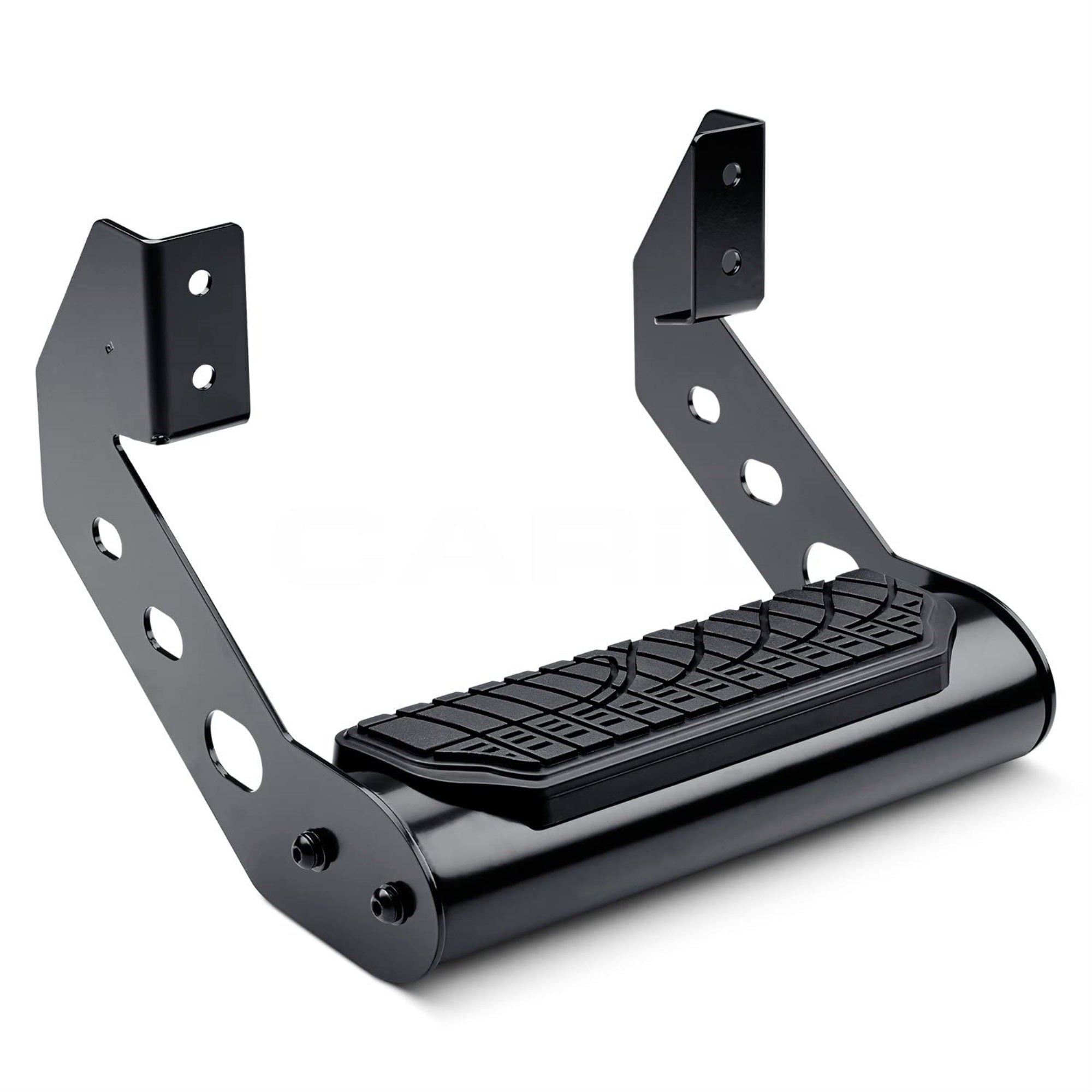 Steelcraft 200010 Universal Side Drop Step 4 In. Wide Round Tube Black Powdercoat Universal Side Drop Step