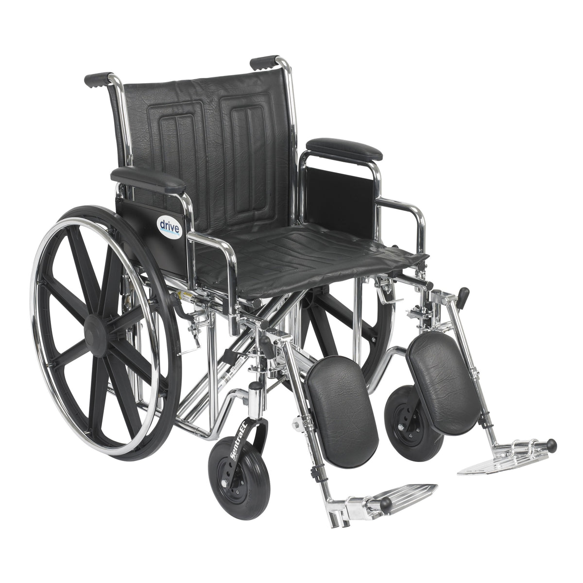 Sentra Ec Heavy Duty Wheelchair, Detachable Desk Arms, Elevating Leg Rests, 20 Seat