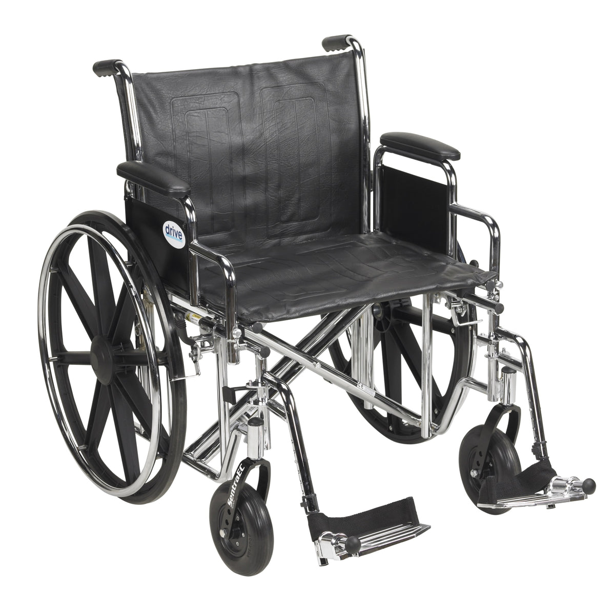 Sentra Ec Heavy Duty Wheelchair, Detachable Desk Arms, Swing Away Footrests, 22 Seat